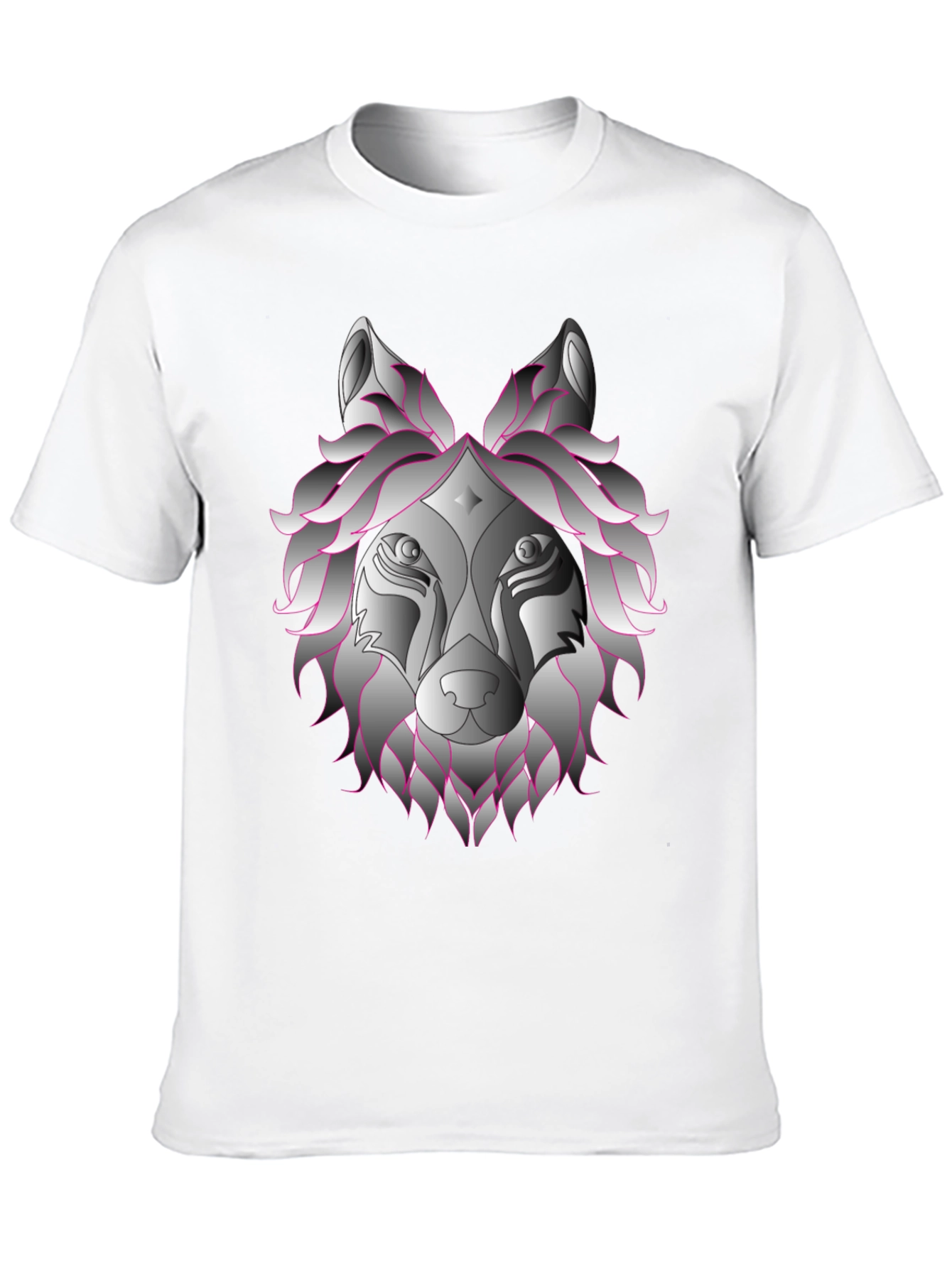 Black Wolf Head Graphic T-Shirt - Black view 10