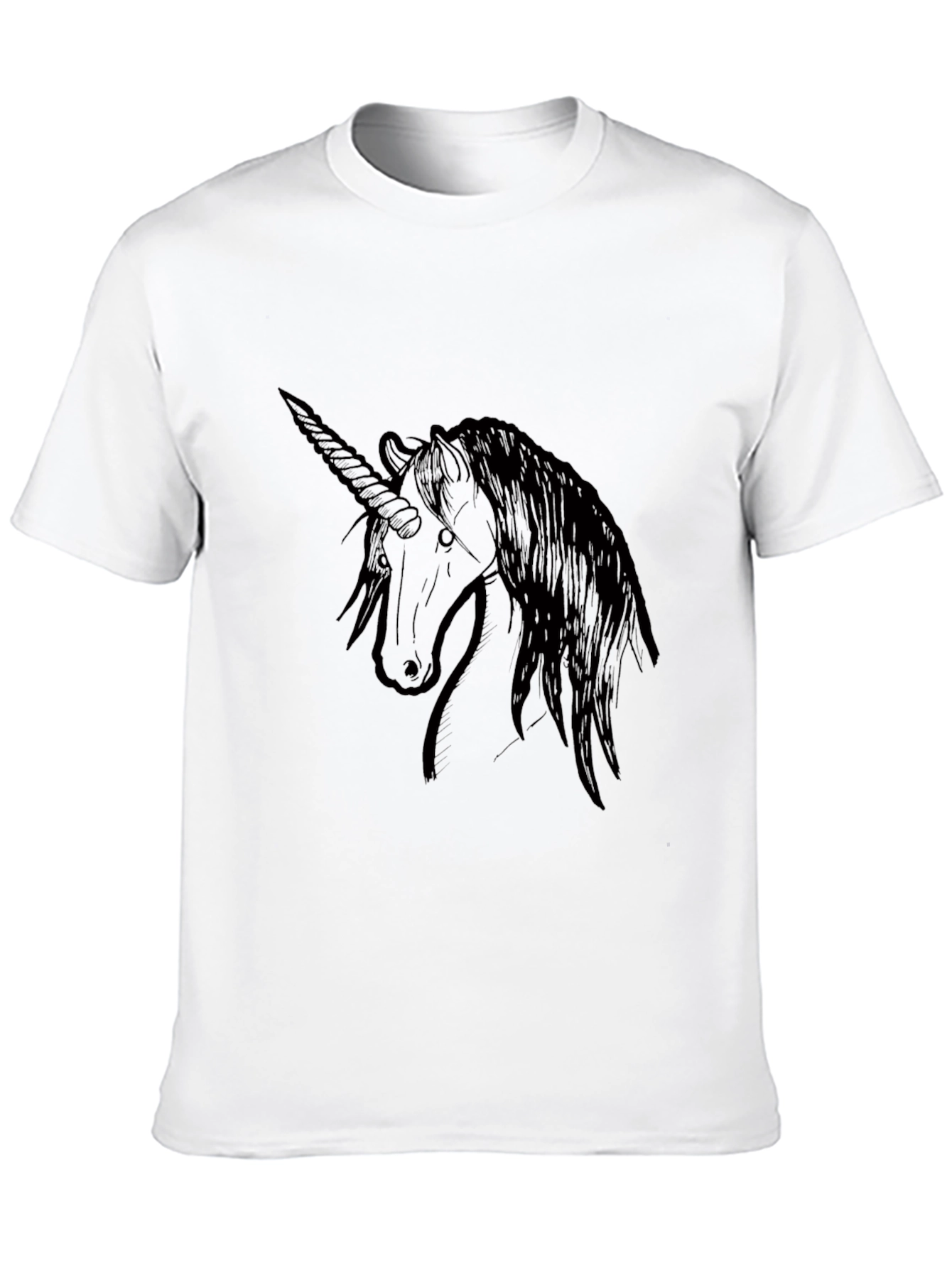 Black Unicorn Graphic Tee - Black Cotton T-Shirt view 10