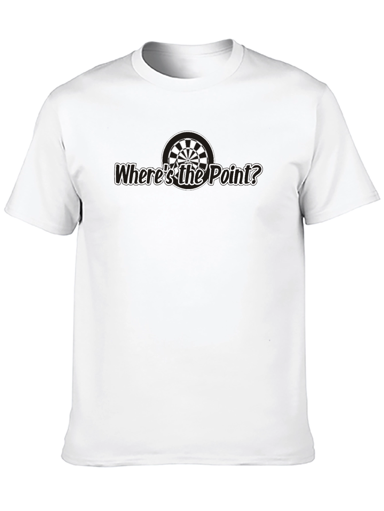 Black Where's The Point? Dartboard Graphic Tee view 10