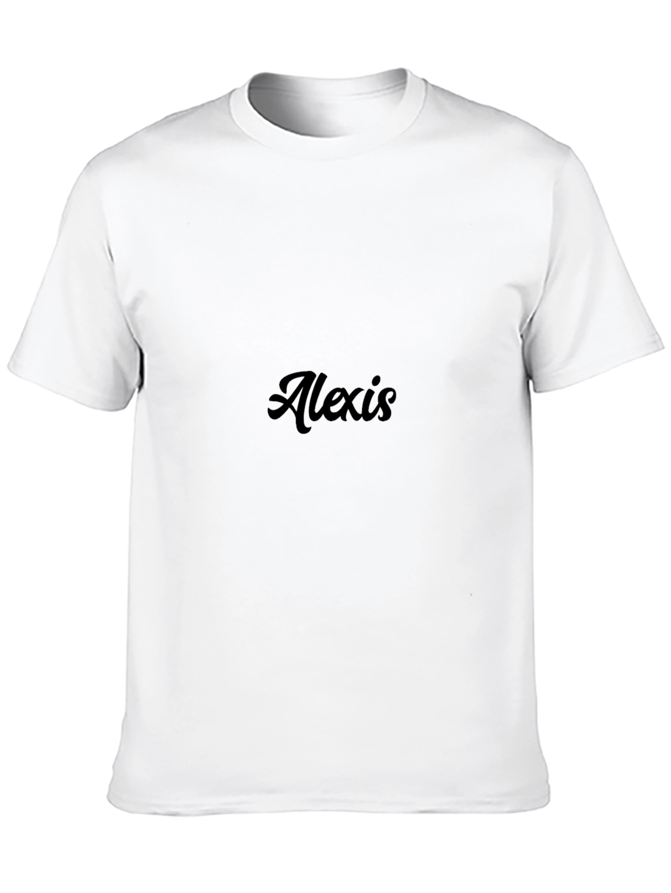 Black Personalized 'Alexis' Black T-Shirt view 10