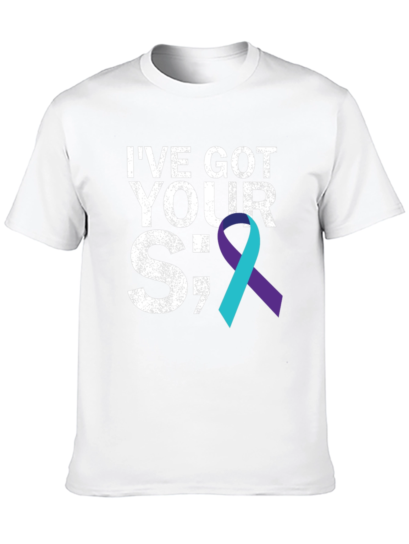Black I've Got Your Semicolon T-Shirt - Suicide Awareness view 10