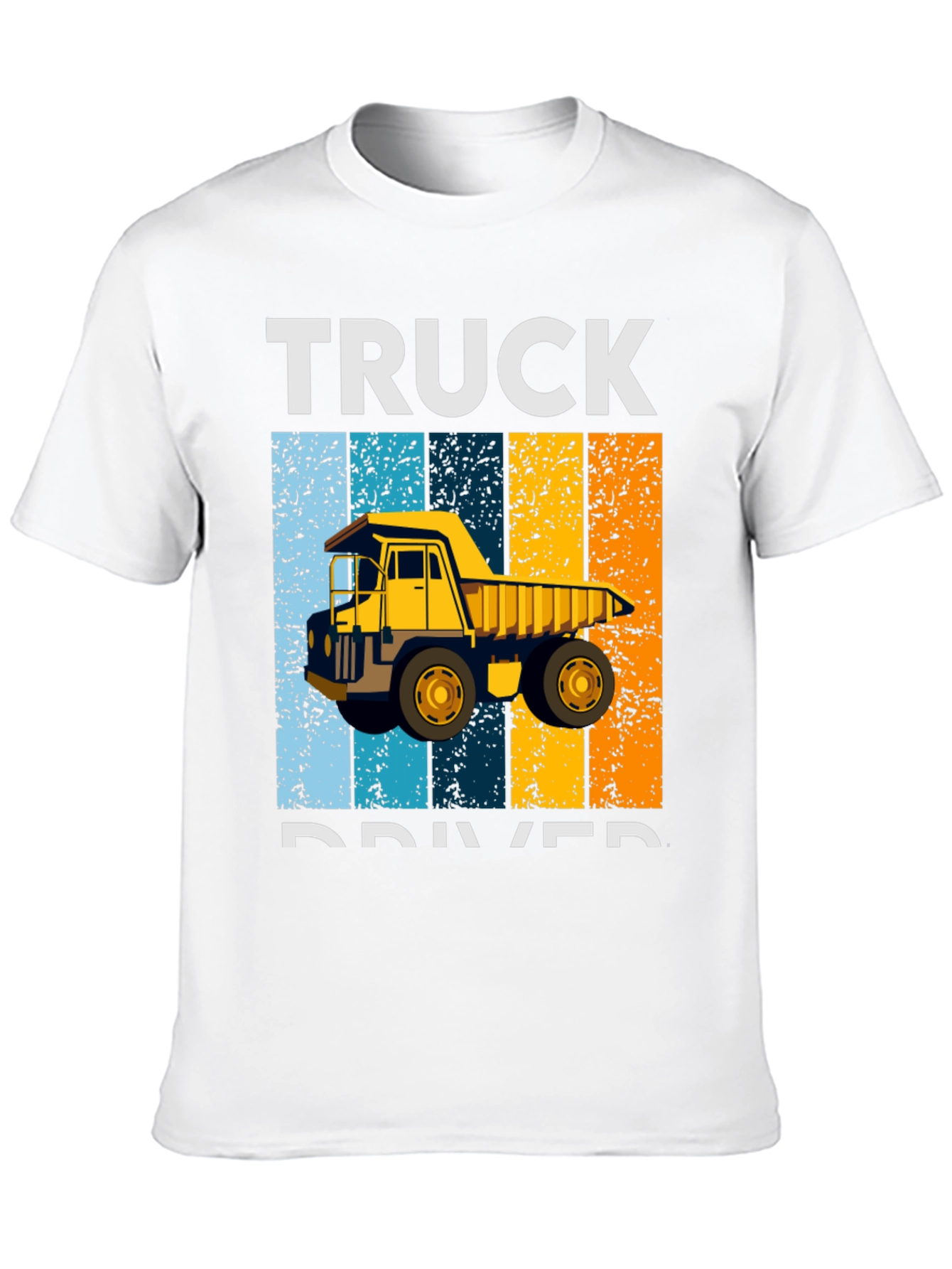 Black Truck Driver Retro Style Graphic T-Shirt view 10