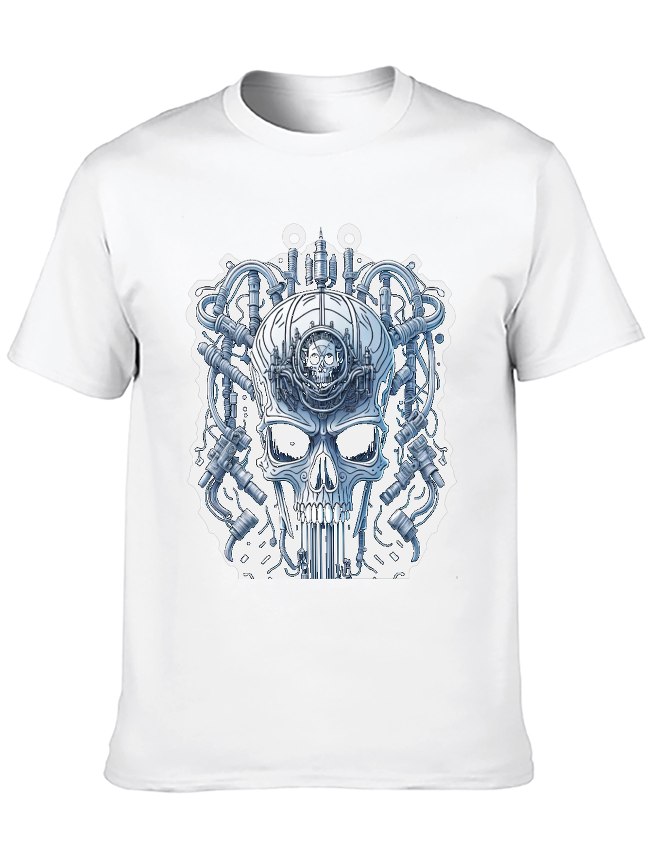 Black Steampunk Skull T-Shirt - Unique Graphic Tee view 10