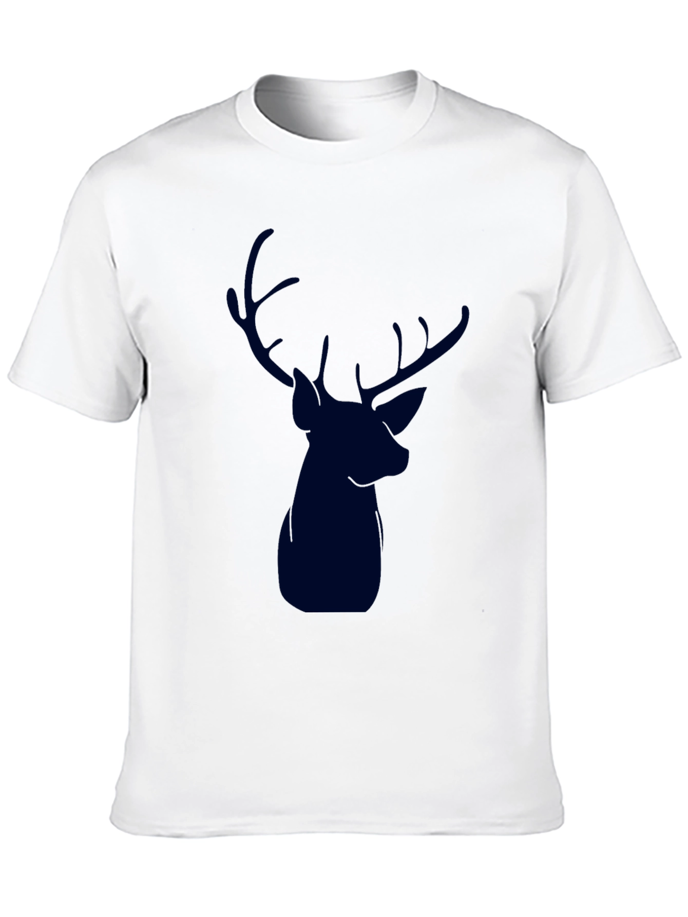 Black Men's Black Deer Graphic T-Shirt view 10