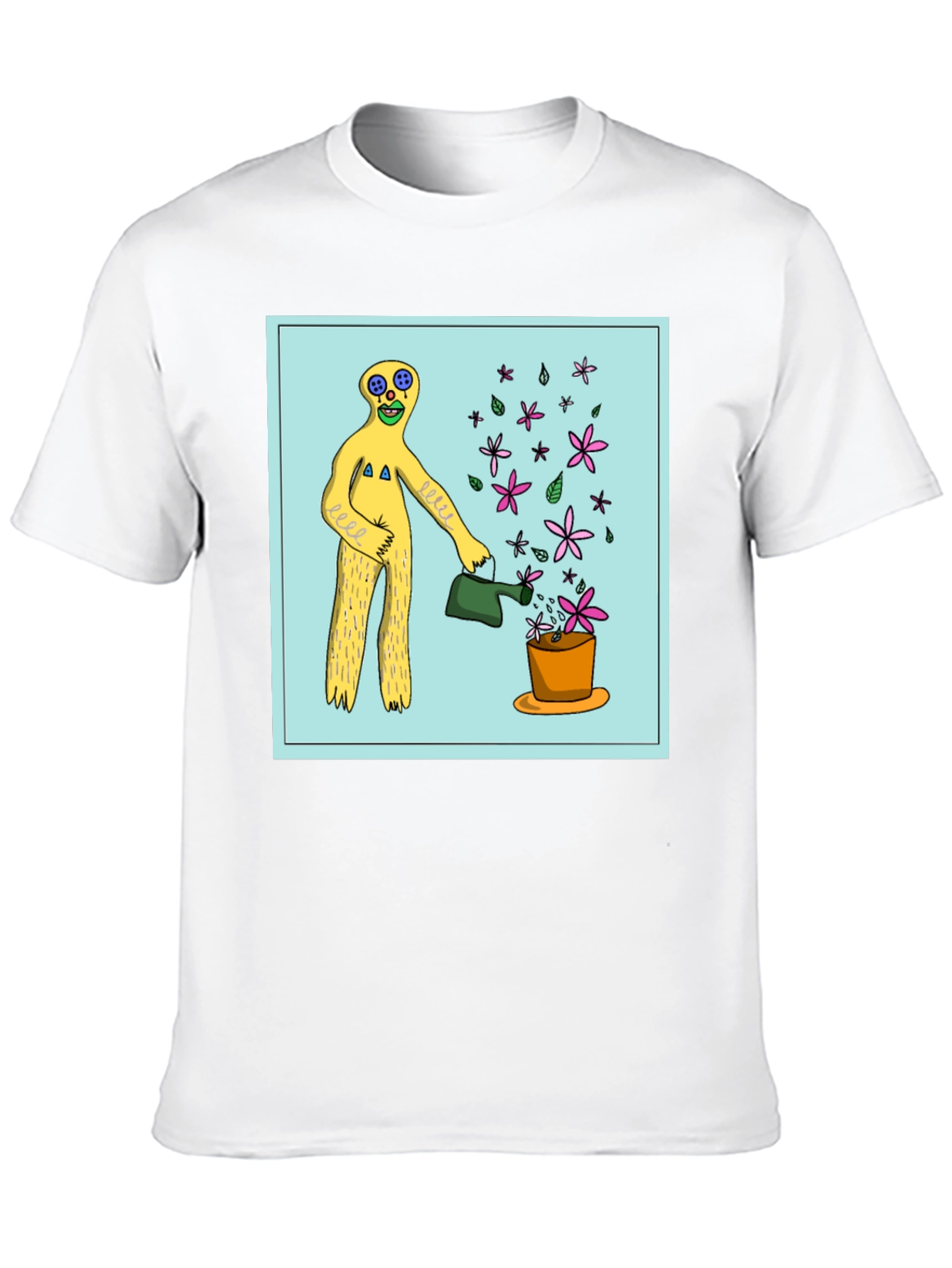 Black Surreal Gardener Graphic T-Shirt - Black view 10