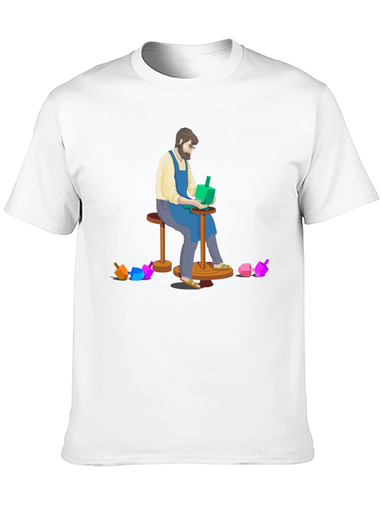 Black Artisan Dreidel Maker T-Shirt view 10