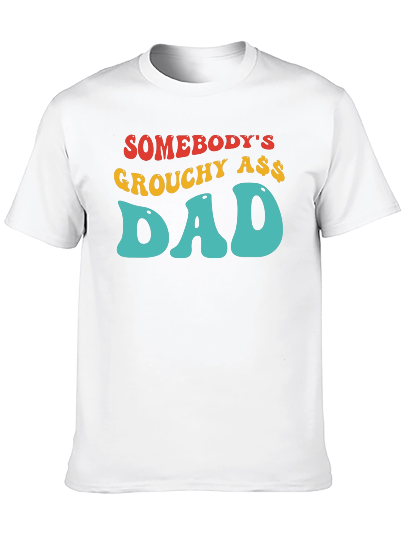 Black Grouchy Ass Dad T-Shirt - Black Cotton Tee view 10