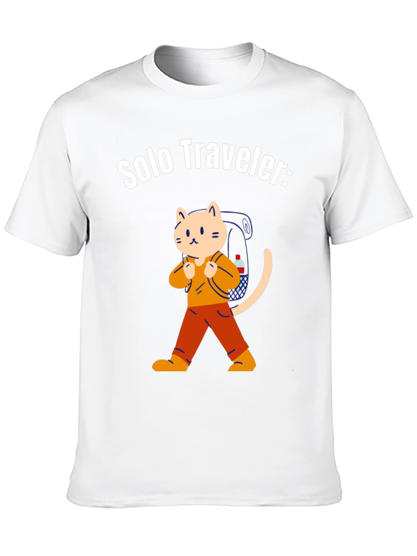 Black Solo Traveler Cat T-Shirt view 10