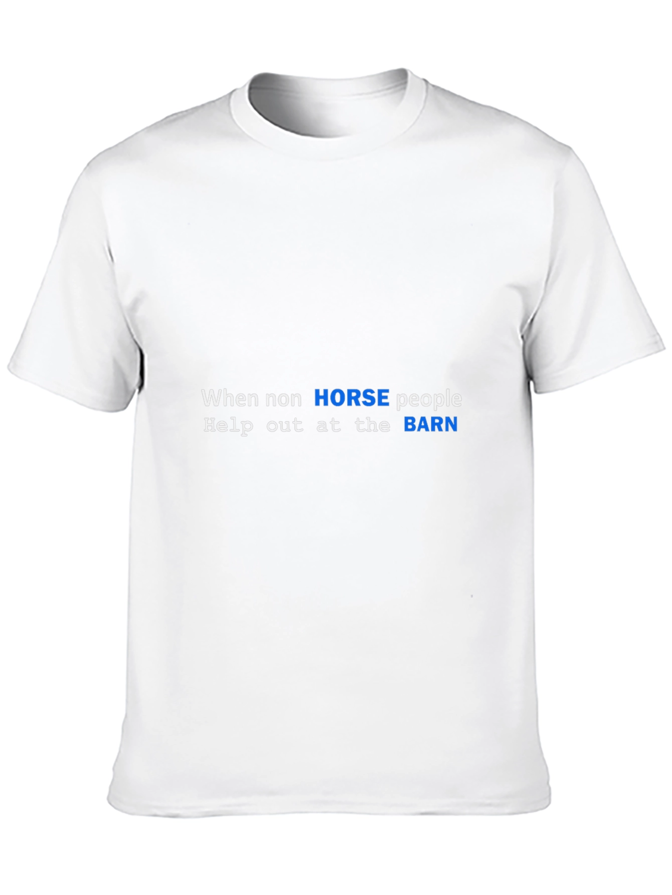 Black Horse People Barn Humor Black T-Shirt view 10
