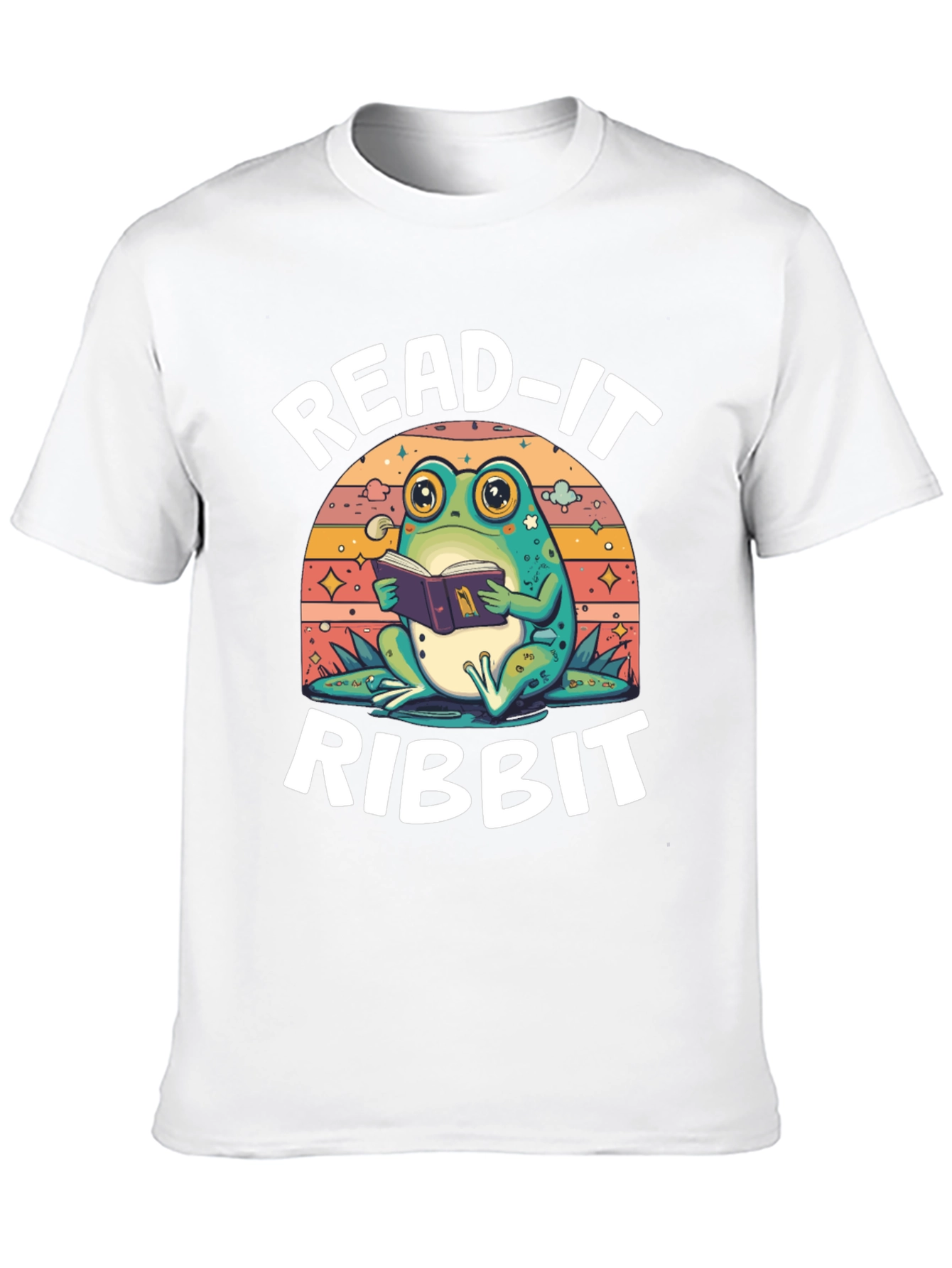 Black Read-It Ribbit Frog Graphic Tee - Book Lover Shirt view 10