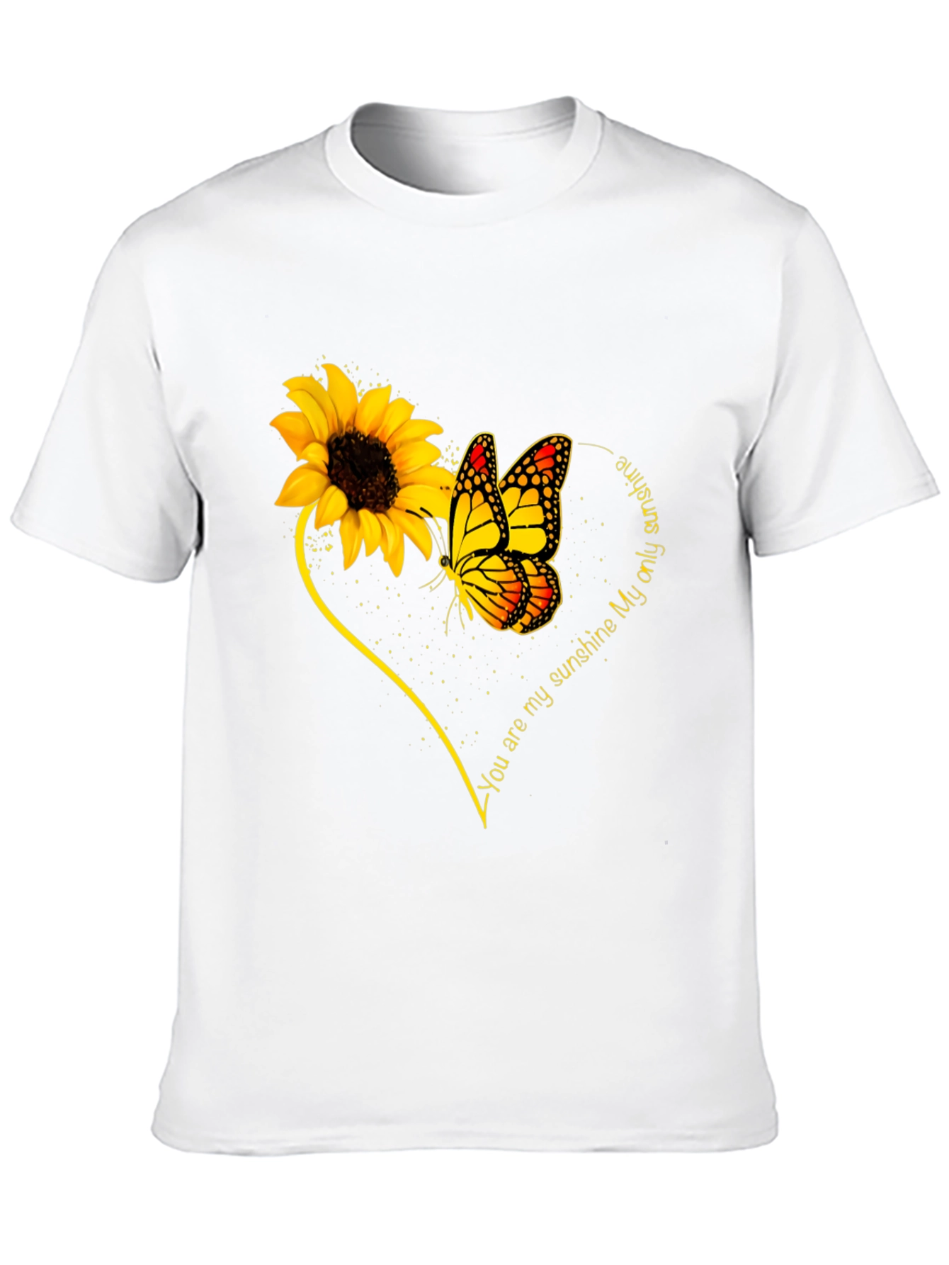 Black Sunflower Butterfly 'You Are My Sunshine' Graphic Tee view 10