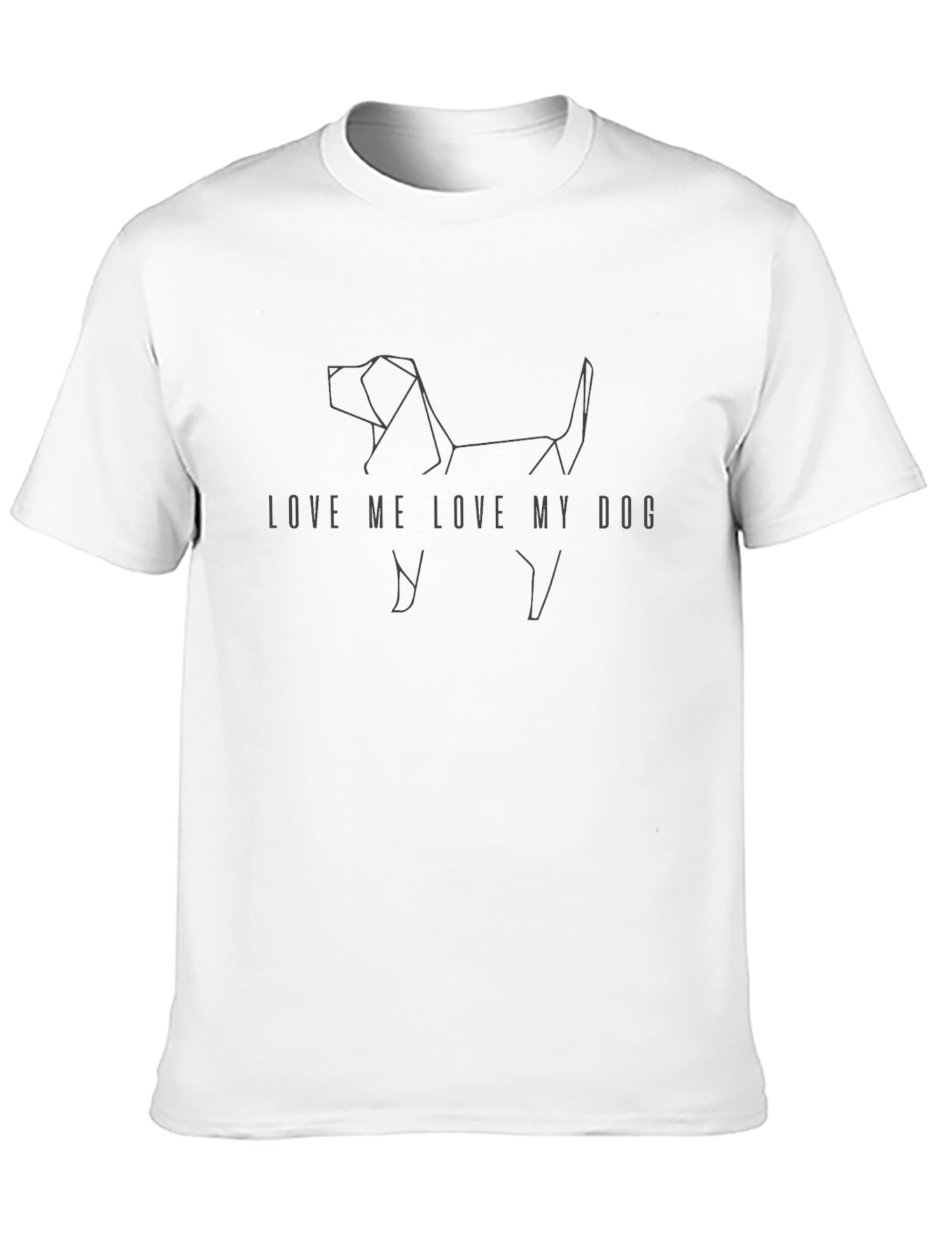 Black Love Me Love My Dog T-Shirt - Geometric Canine Design view 10