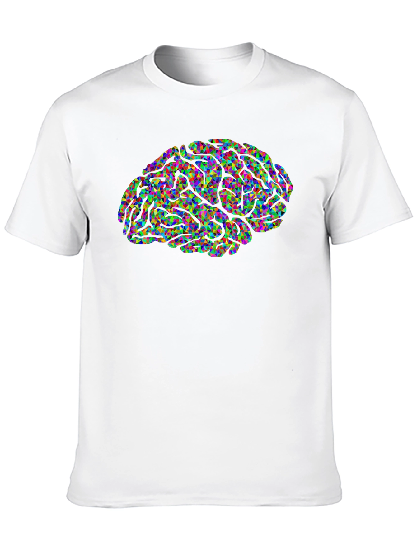 Black Abstract Brain Graphic Black T-Shirt view 10