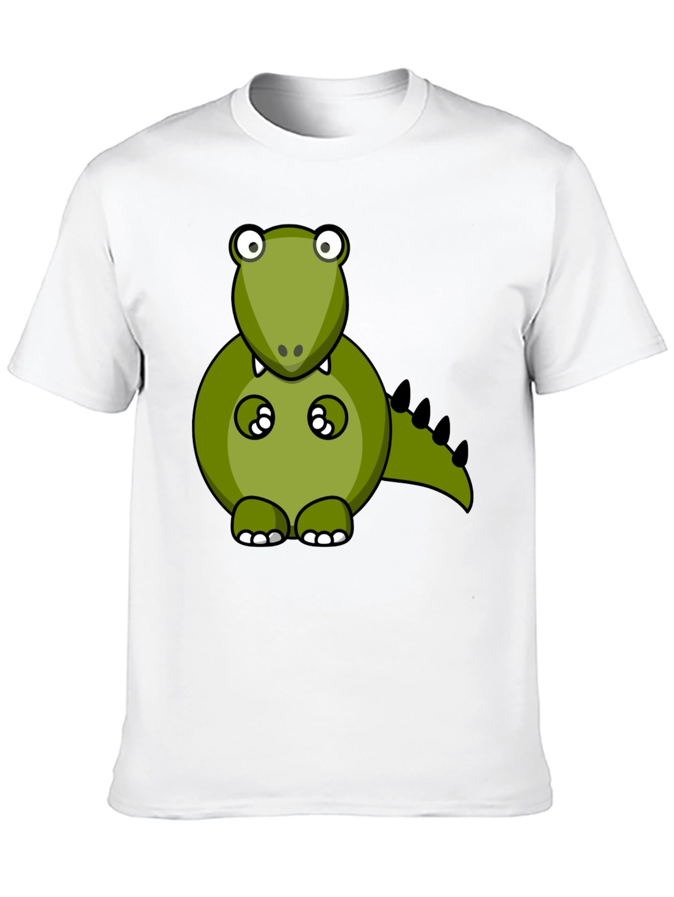Black Cartoon Dino Graphic Tee - Men's Black T-Shirt view 10