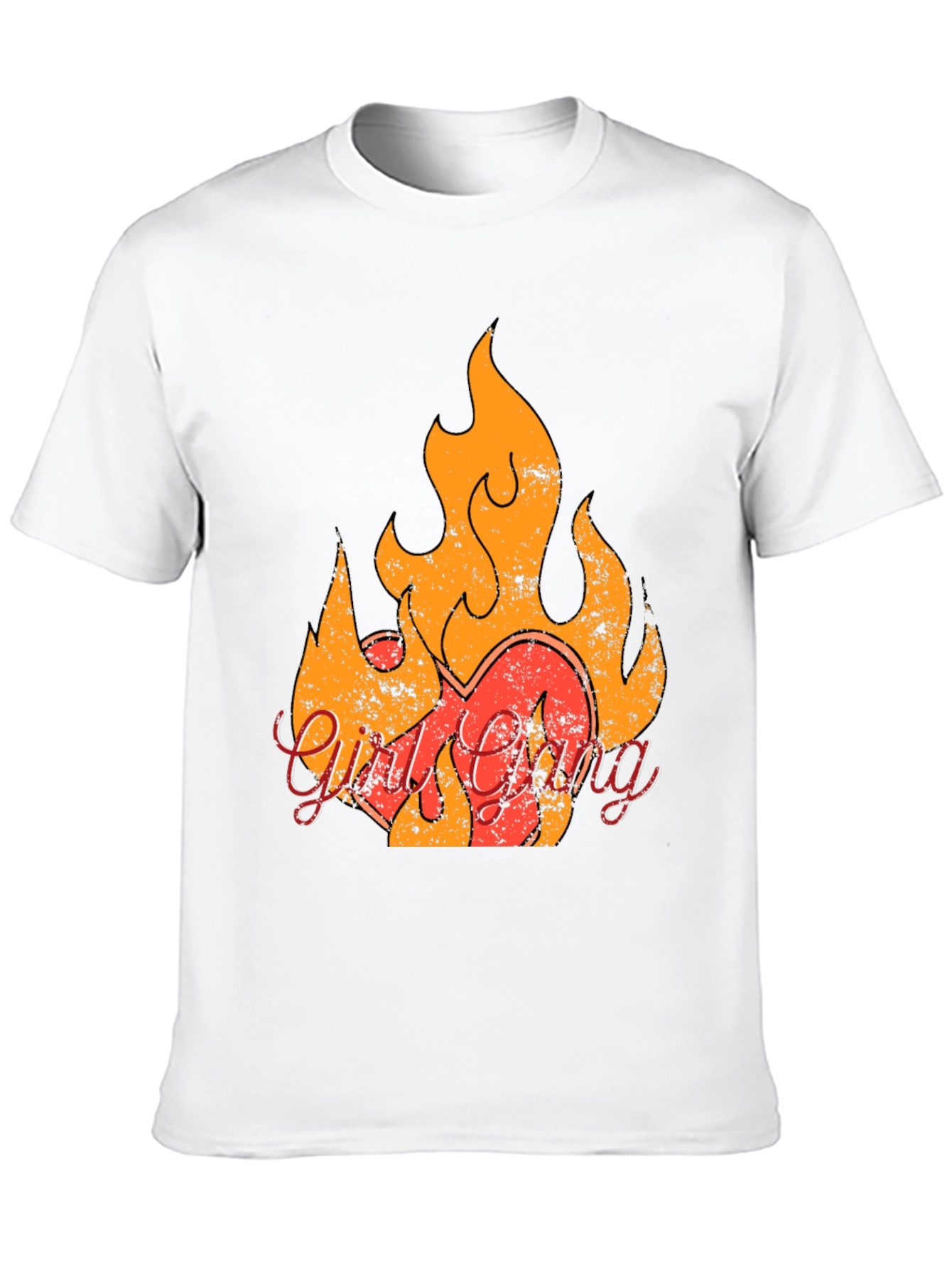 Black Fiery Heart Graphic T-Shirt - Rock & Roll Style view 10