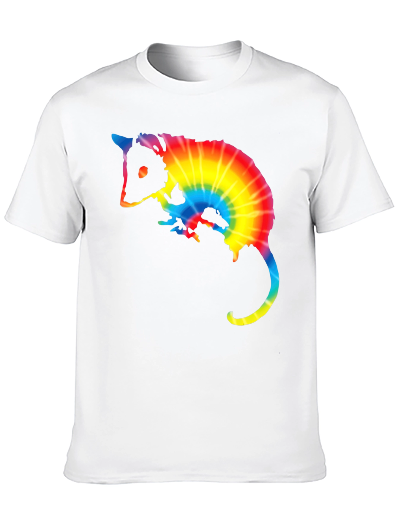 Black Tie Dye Opossum Graphic Tee - Black view 10