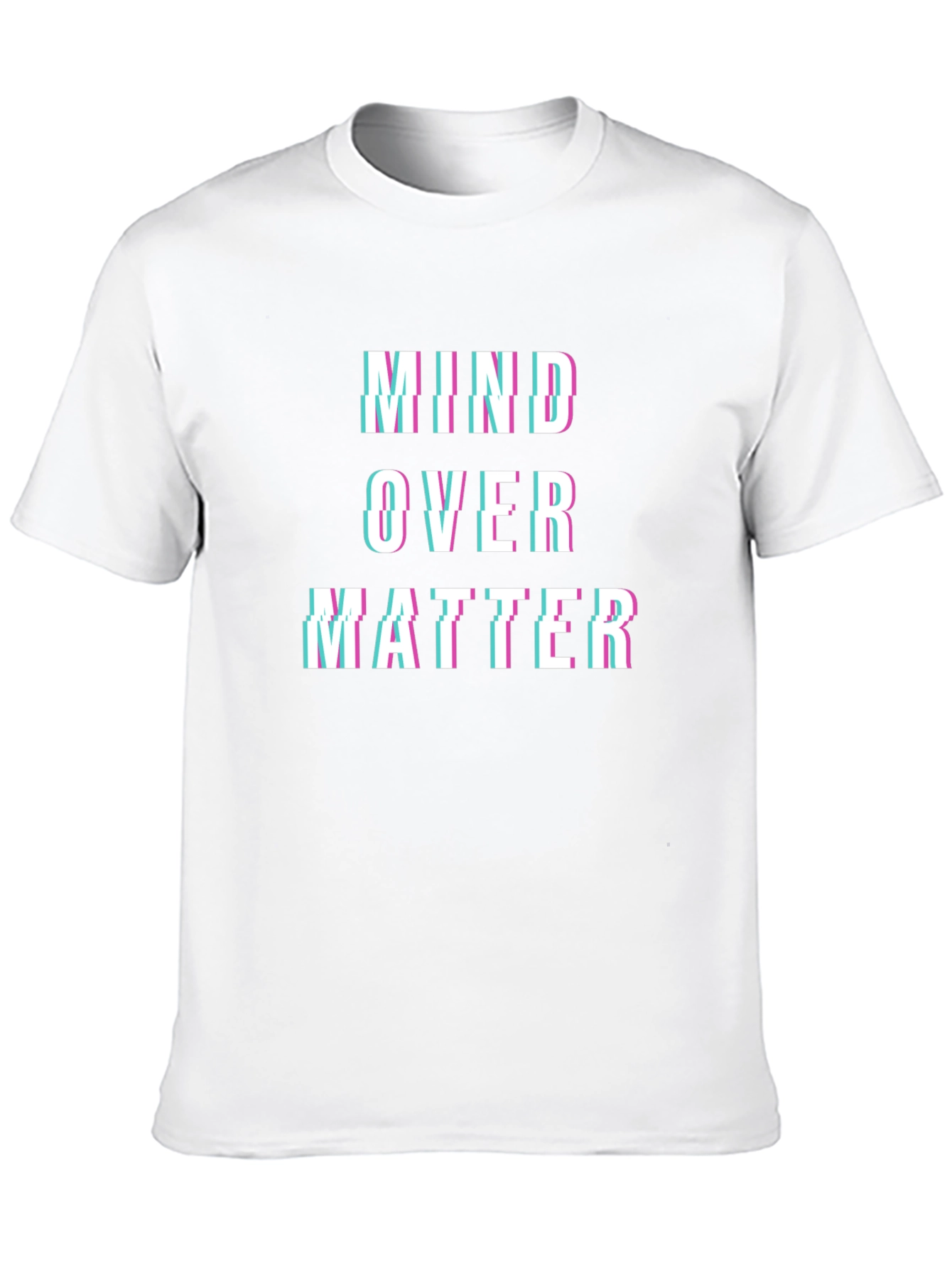 Black Mind Over Matter Glitch T-Shirt view 10