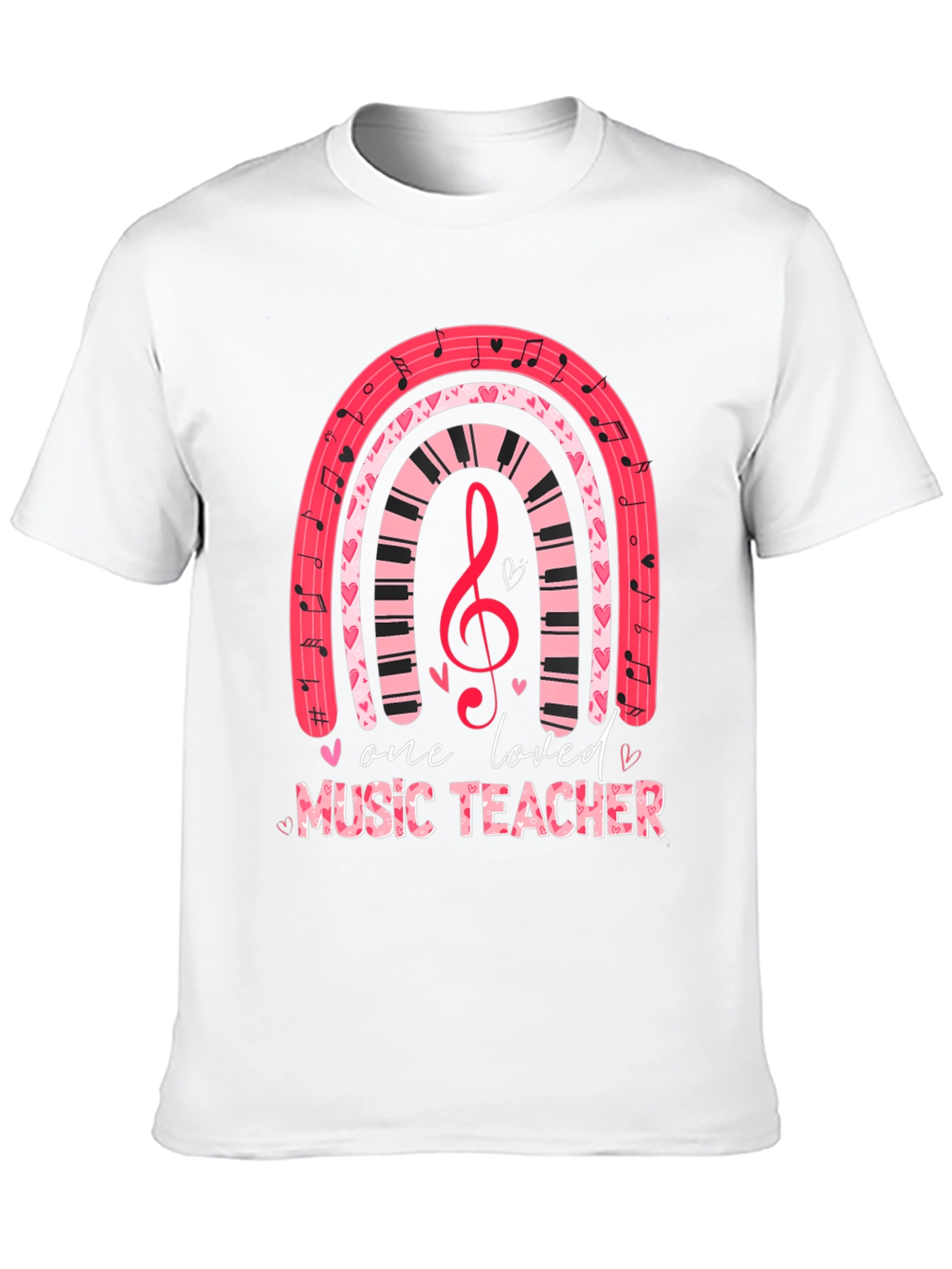 Black One Loved Music Teacher T-Shirt view 10