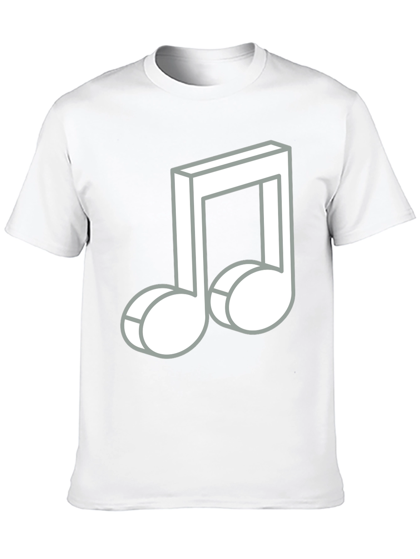 Black Musical Note Graphic Tee - Black Cotton Comfort view 10