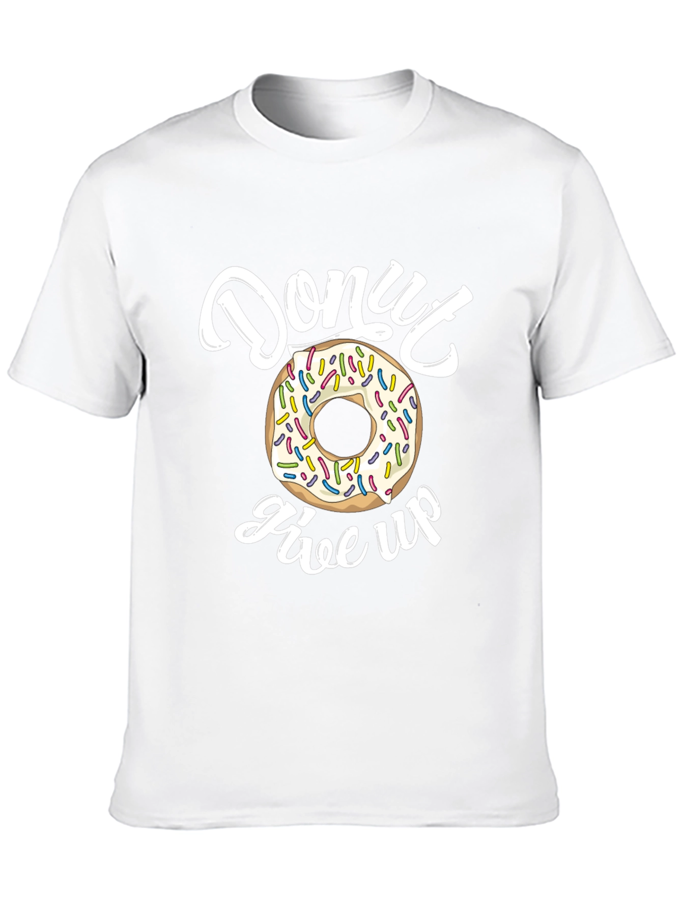 Black Donut Give Up T-Shirt - Unisex Motivational Tee view 10