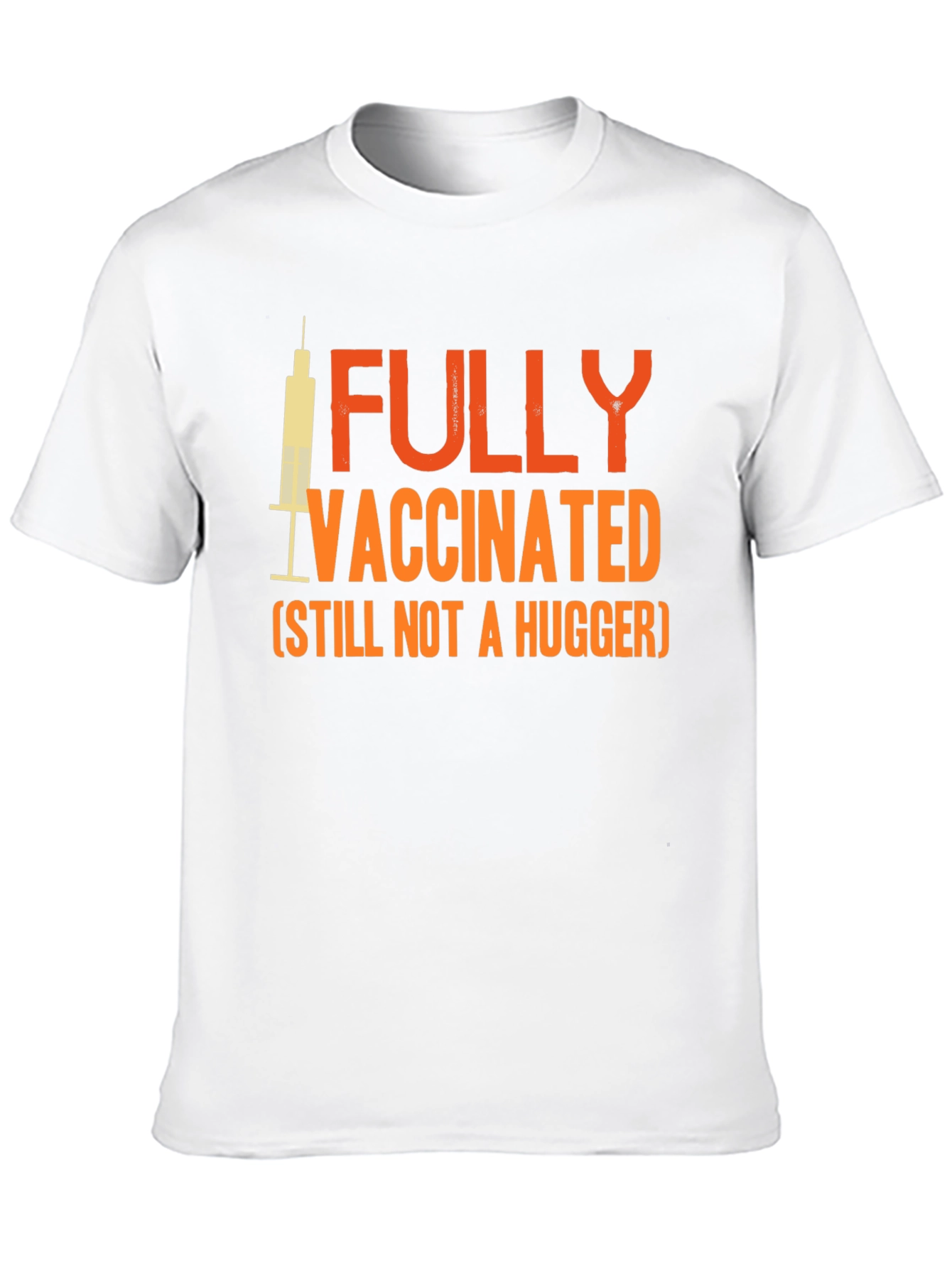 Black Fully Vaccinated Not a Hugger Graphic Tee view 10