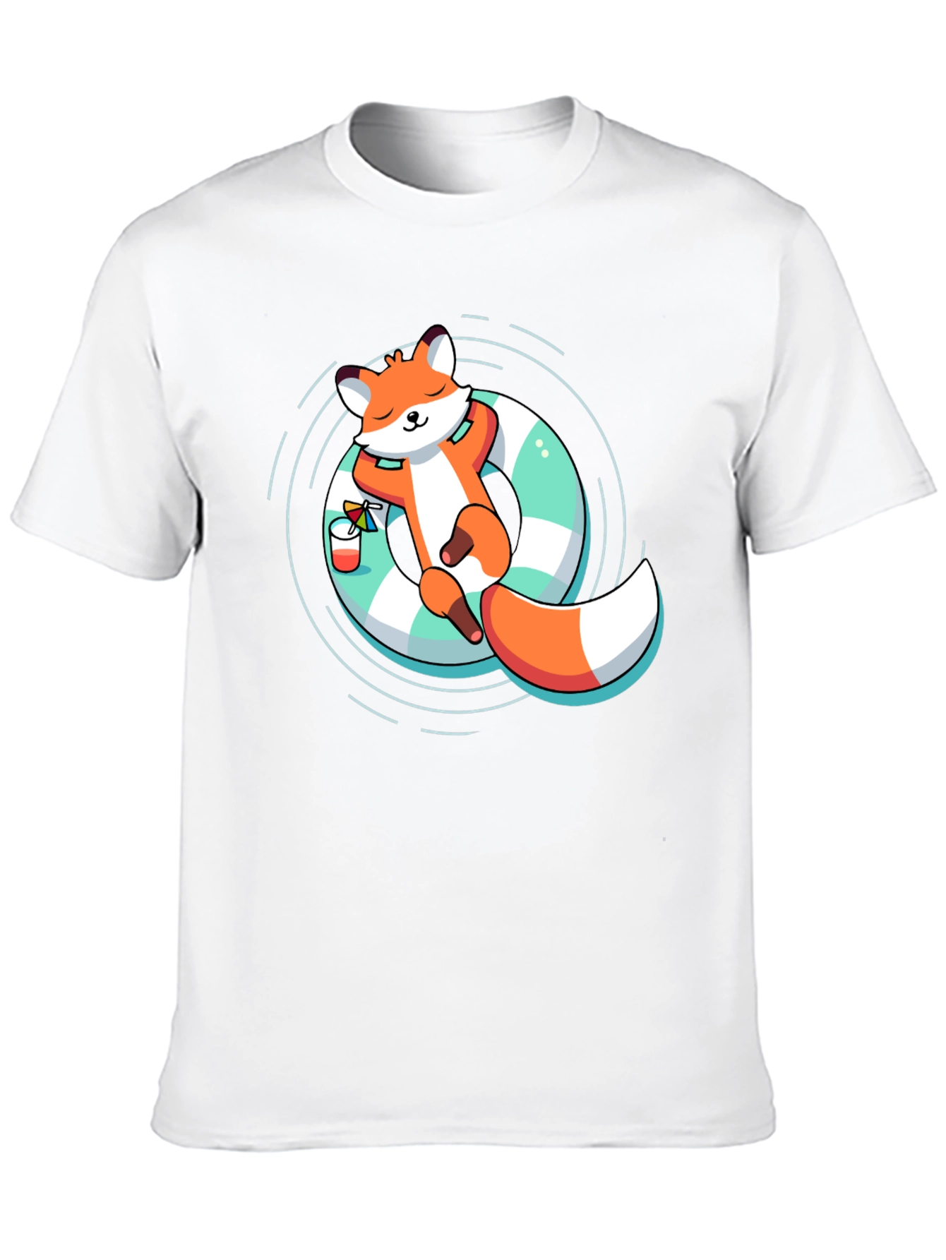 Black Cool Fox Summer Relax T-Shirt view 10