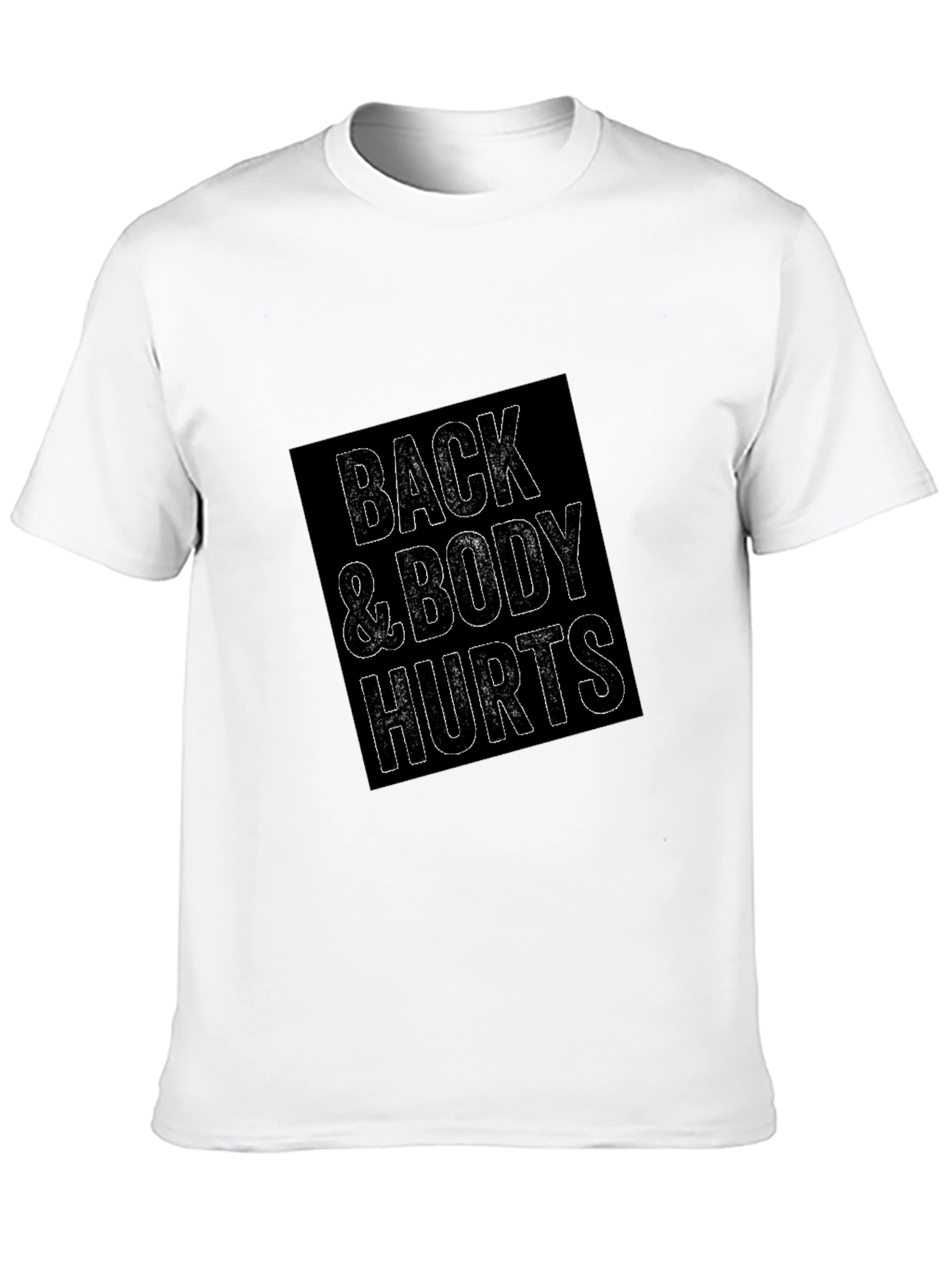 Black Back & Body Hurts Graphic Tee - Black view 10