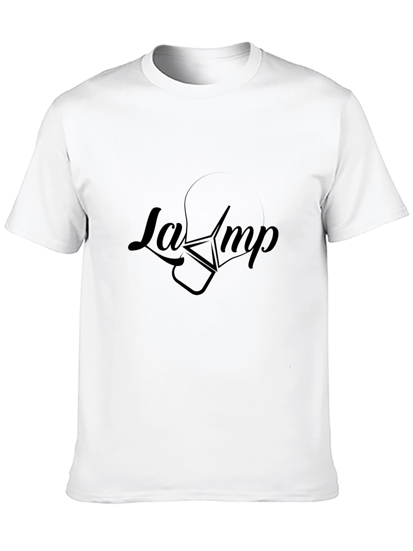 Black Modern Lamp Graphic Black T-Shirt view 10