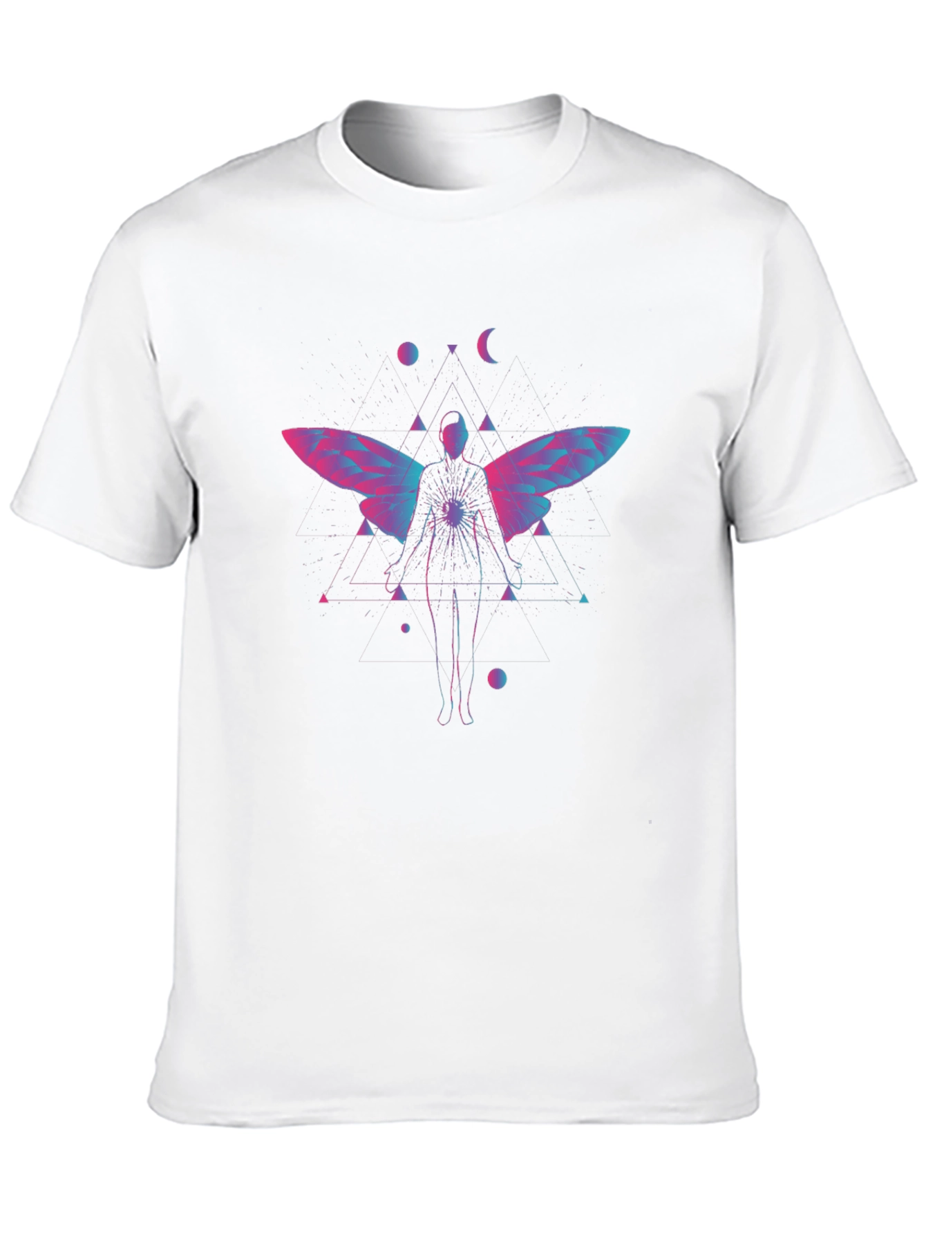 Black Geometric Fairy Graphic Tee - Black view 10