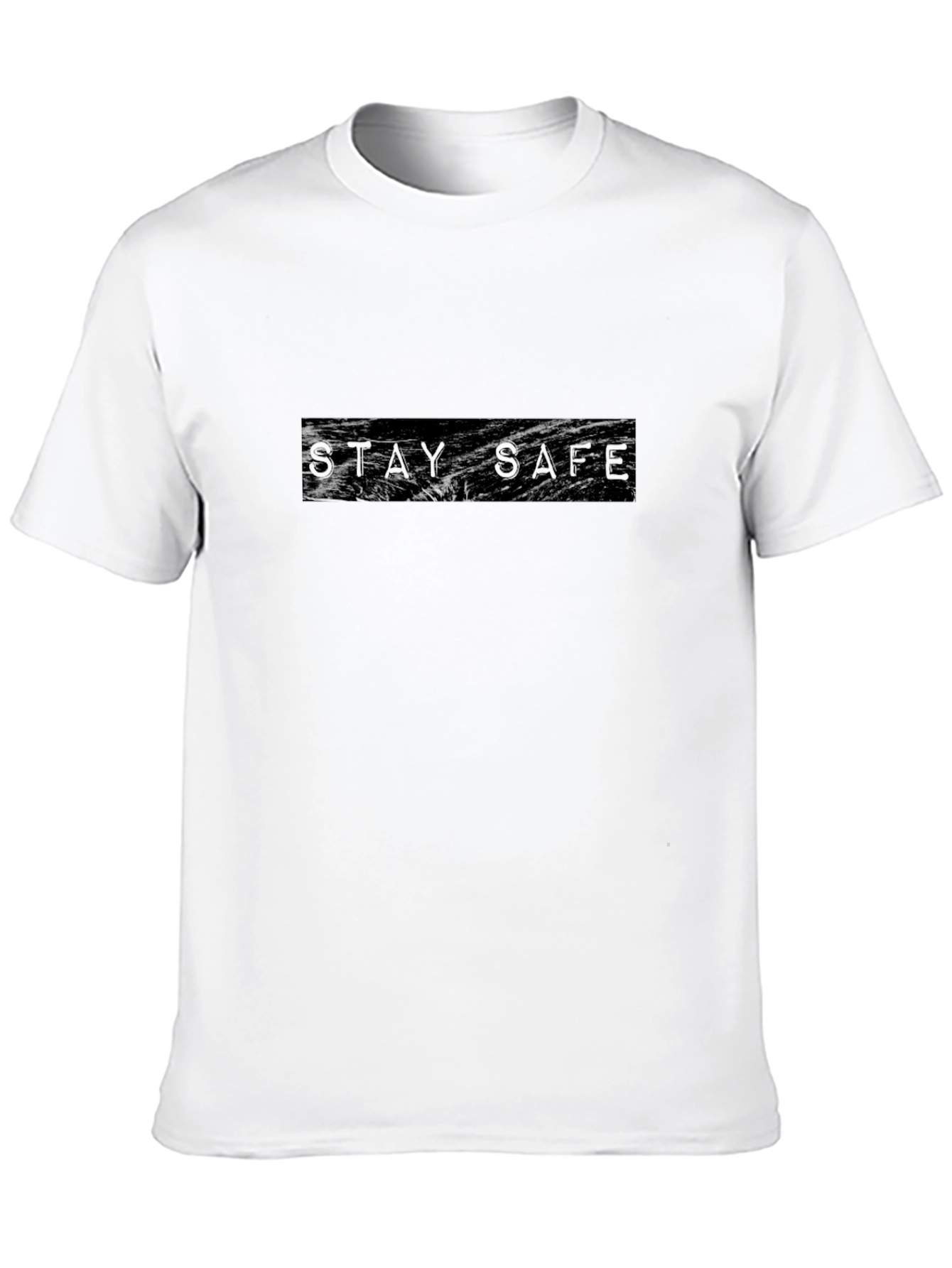 Black Stay Safe Black Graphic T-Shirt view 10