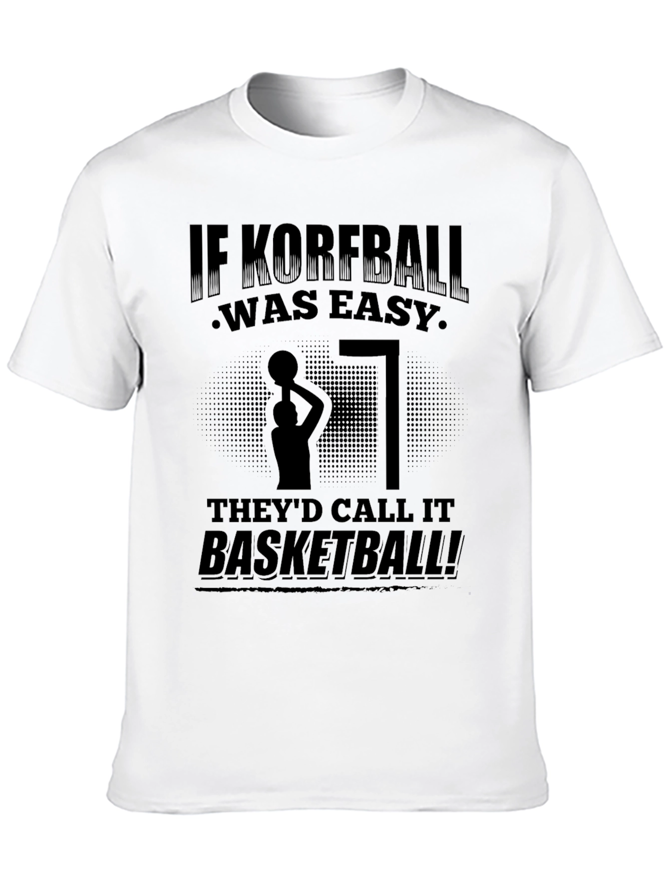 Black Korfball vs Basketball T-Shirt view 10