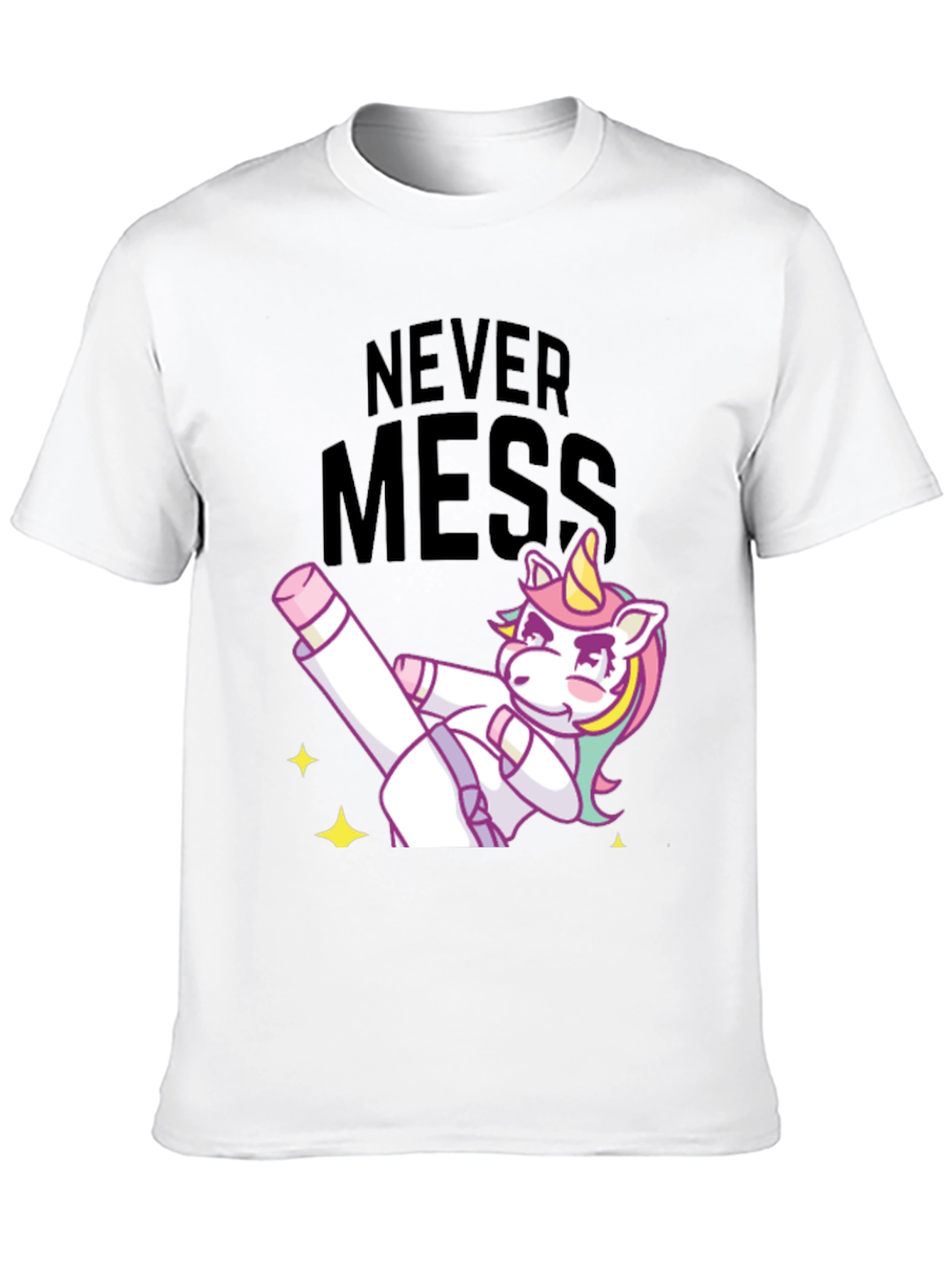 Black Never Mess With Unicorn Funny T-Shirt view 10