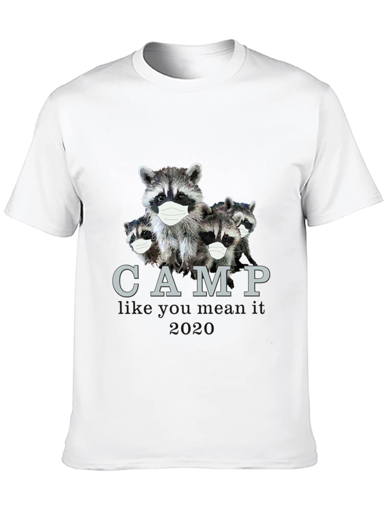 Black Raccoon Camp T-Shirt: Masked & Ready for 2020 view 10