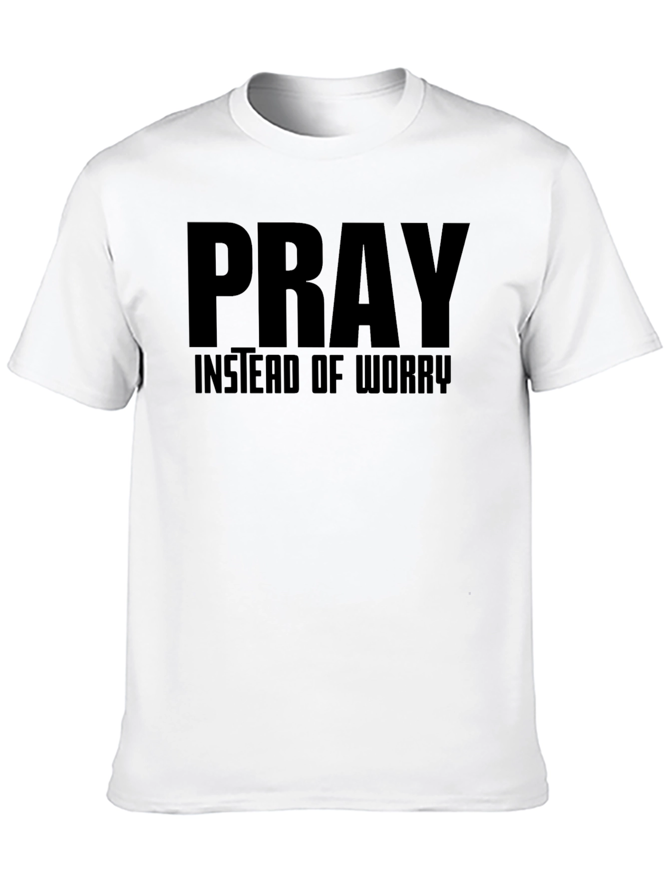 Black Pray Instead of Worry Graphic T-Shirt view 10