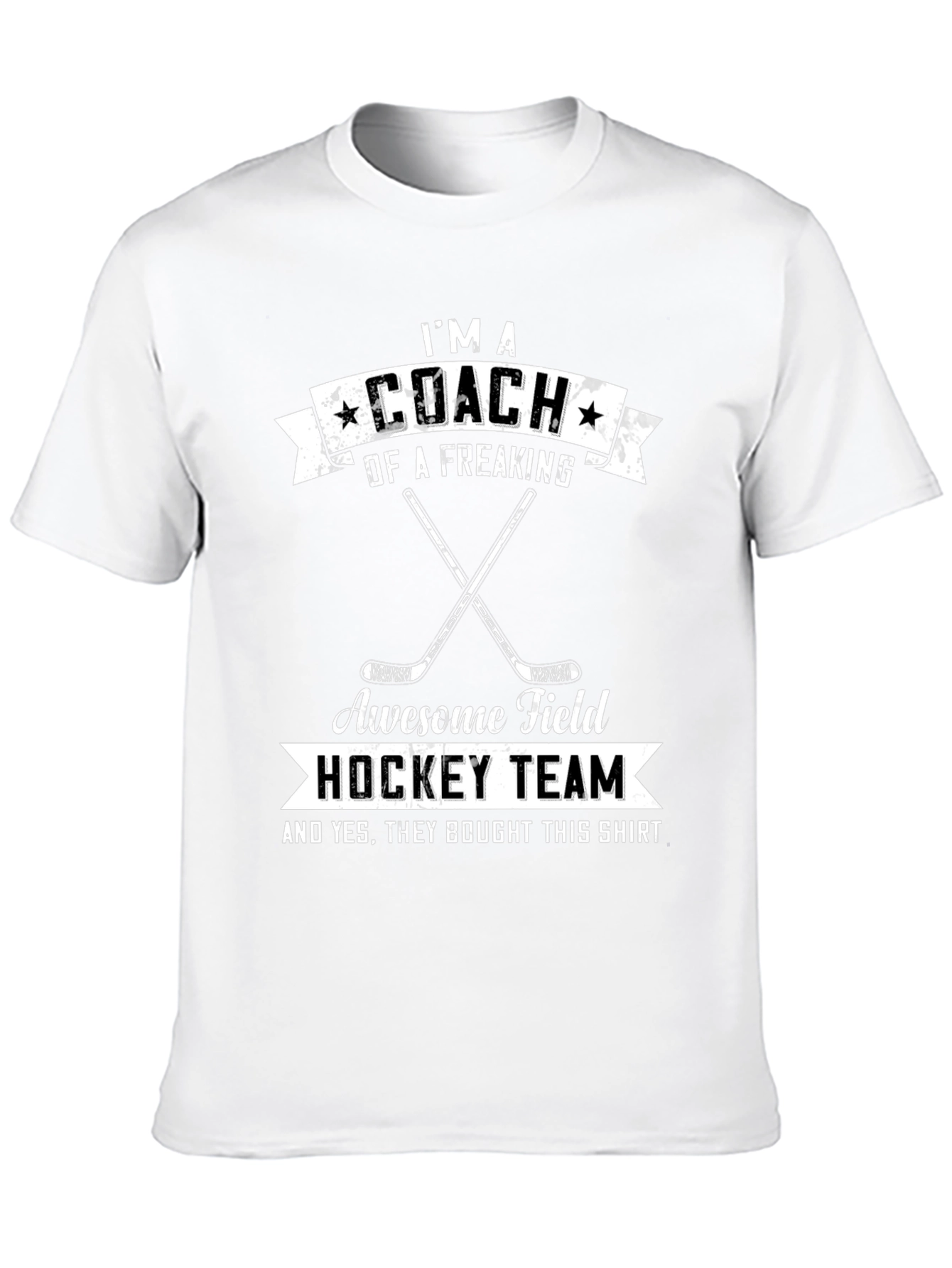 Black Funny Coach Hockey T-Shirt - Awesome Field Hockey Team Tee view 10