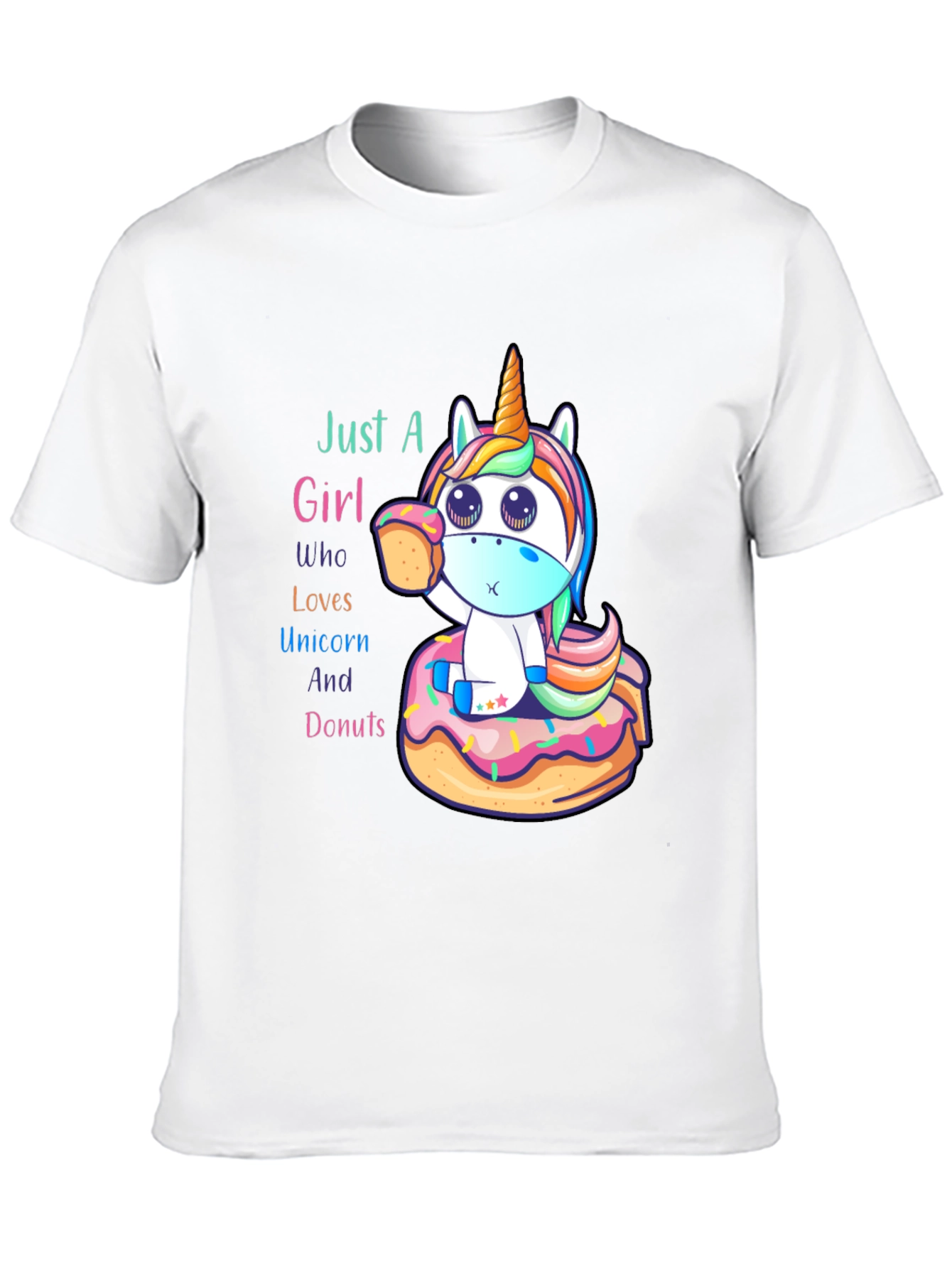 Black Unicorn & Donuts Graphic T-Shirt view 10