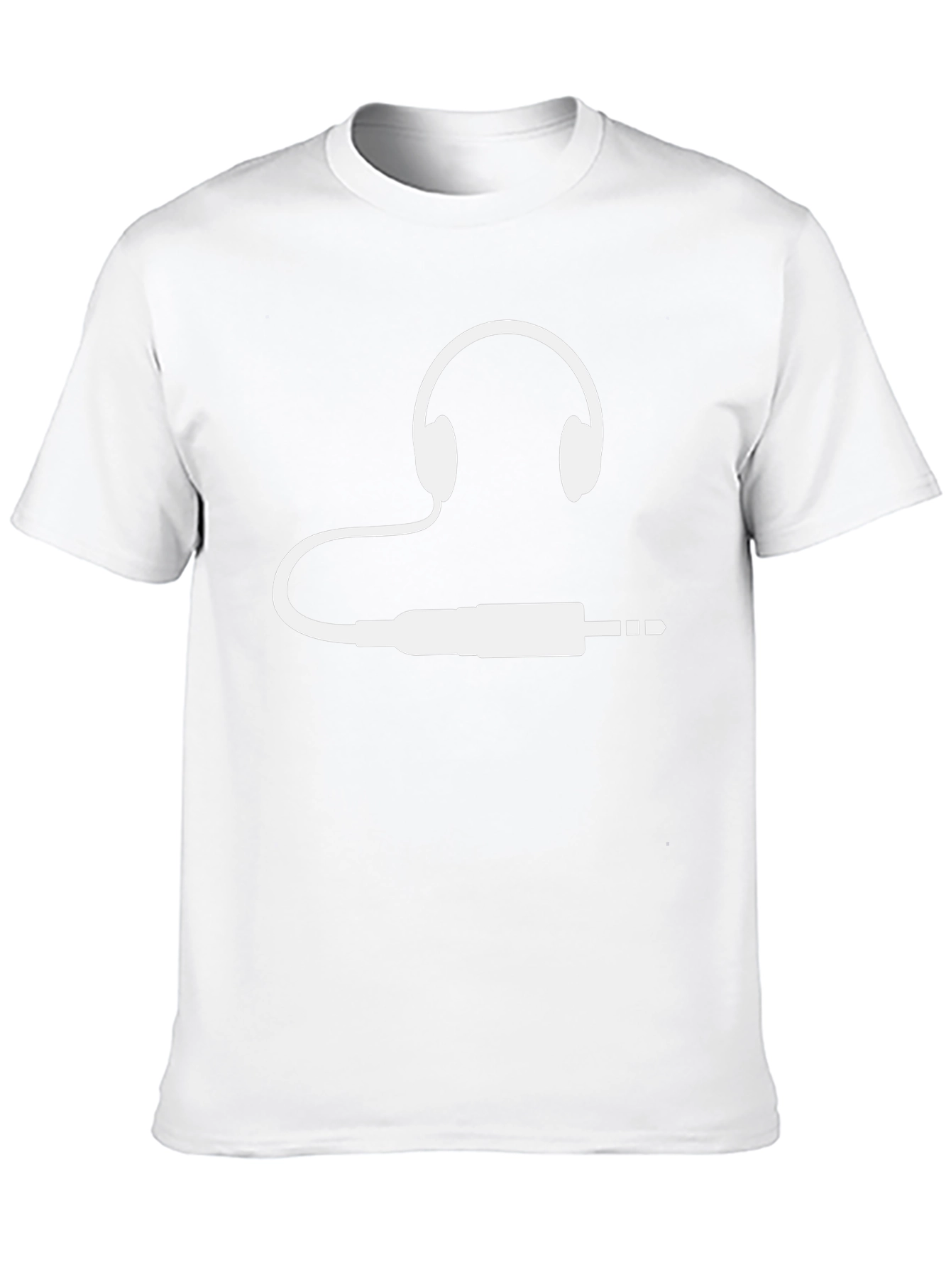 Black Headphone Jack Graphic Tee - Music Lover T-Shirt view 10