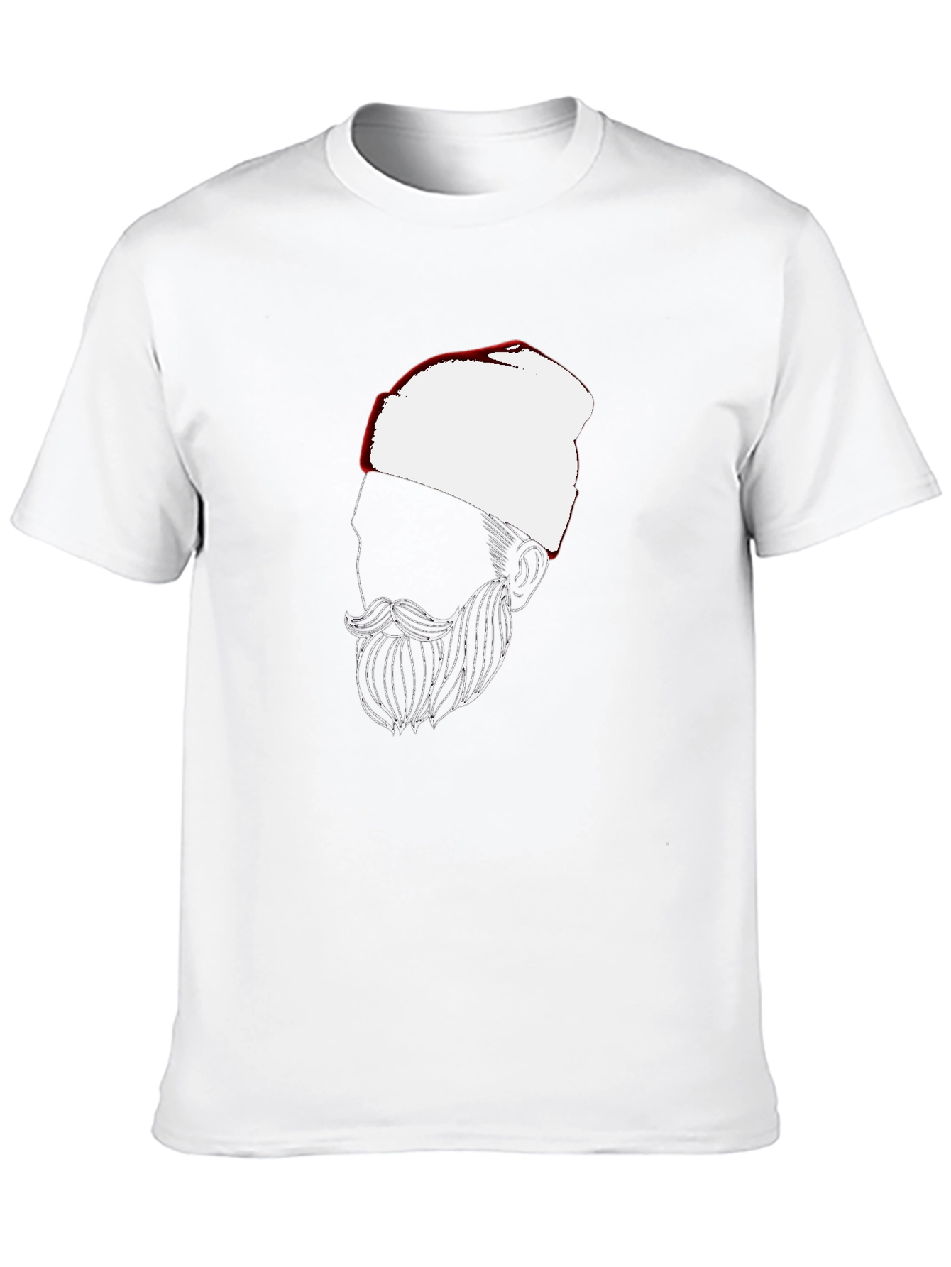 Black Men's Black T-Shirt with Bearded Man Graphic view 10