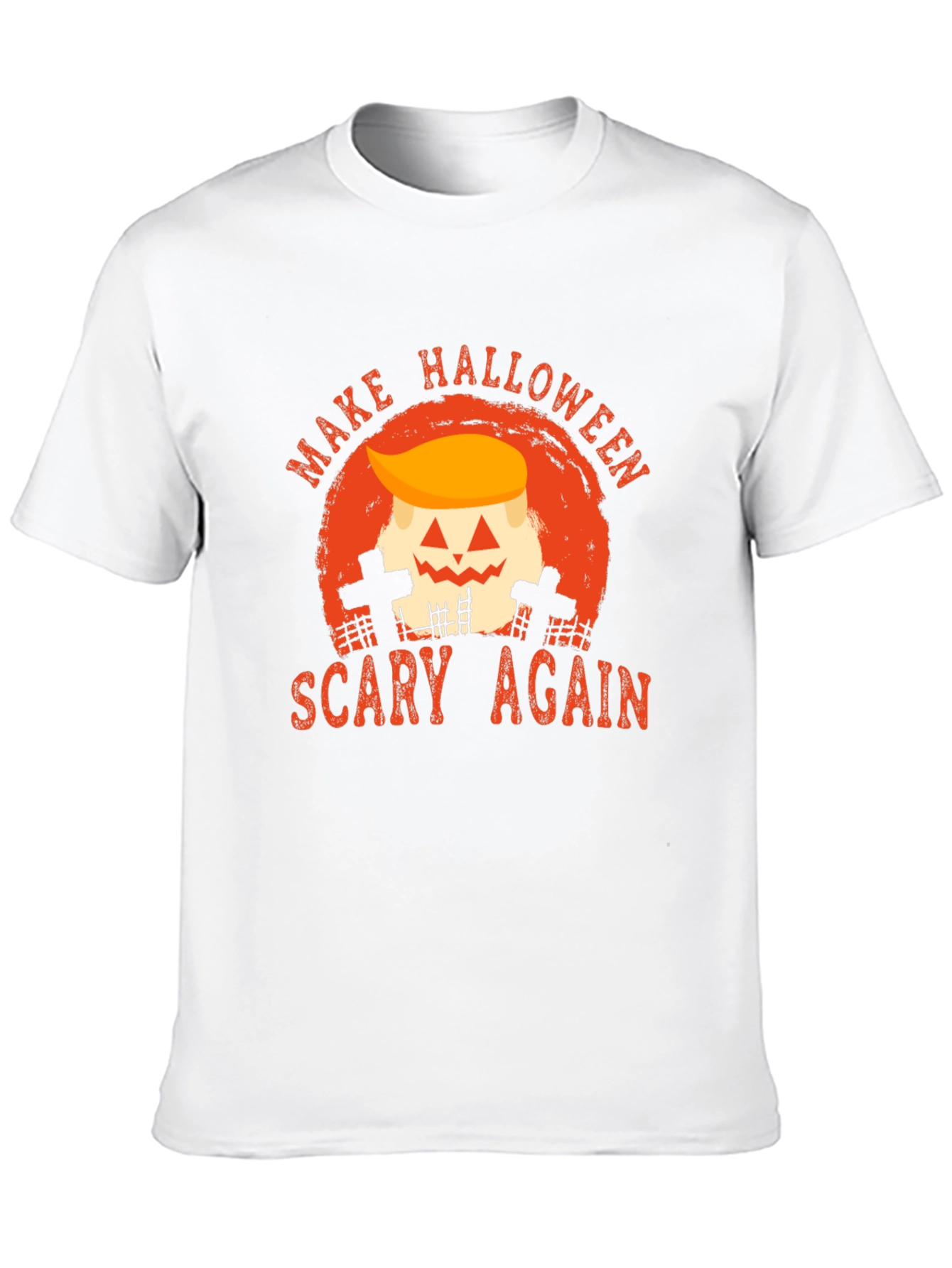 Black Make Halloween Scary Again Graphic Tee view 10