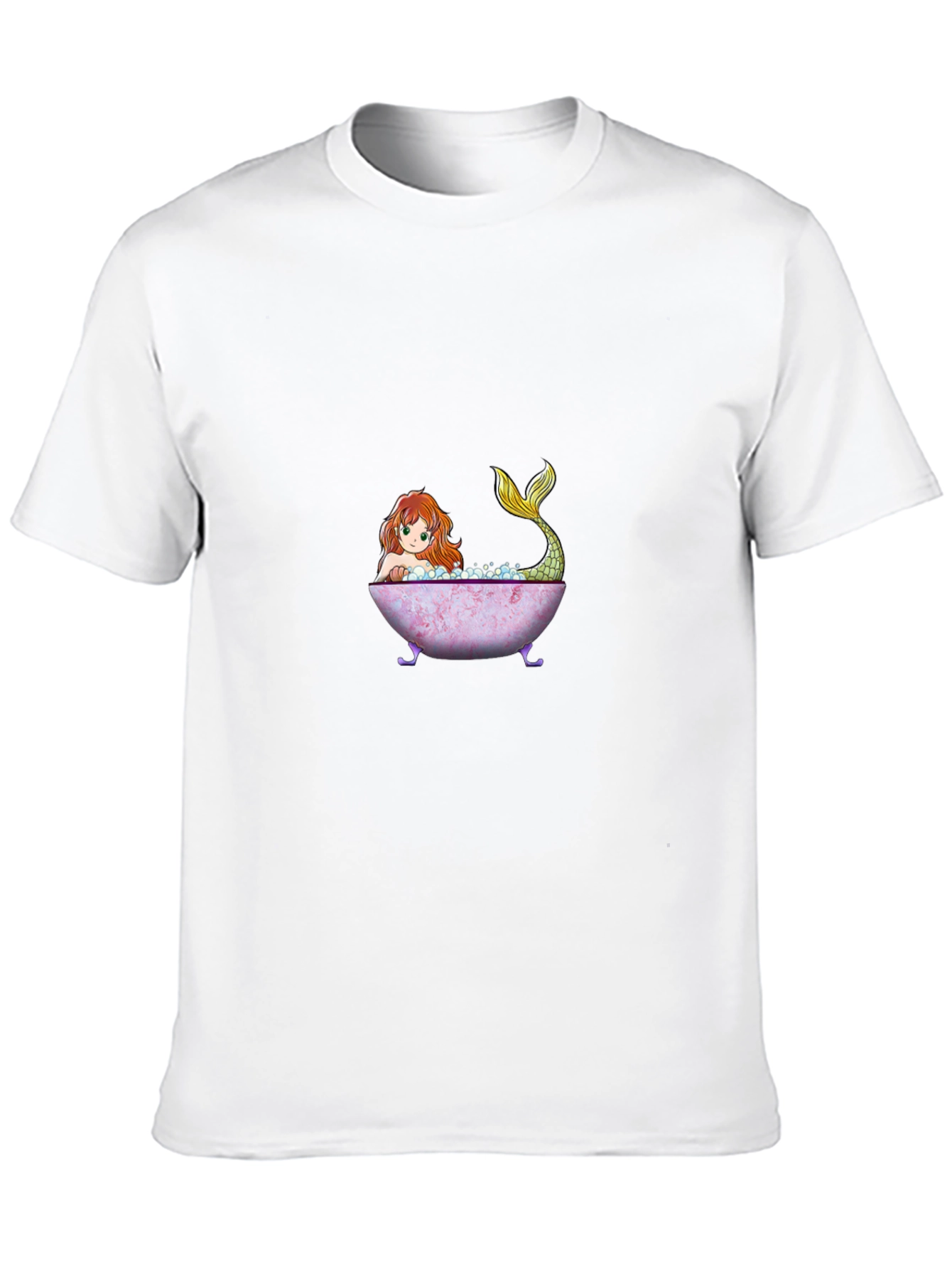 Black Mermaid Bathtub Graphic T-Shirt view 10