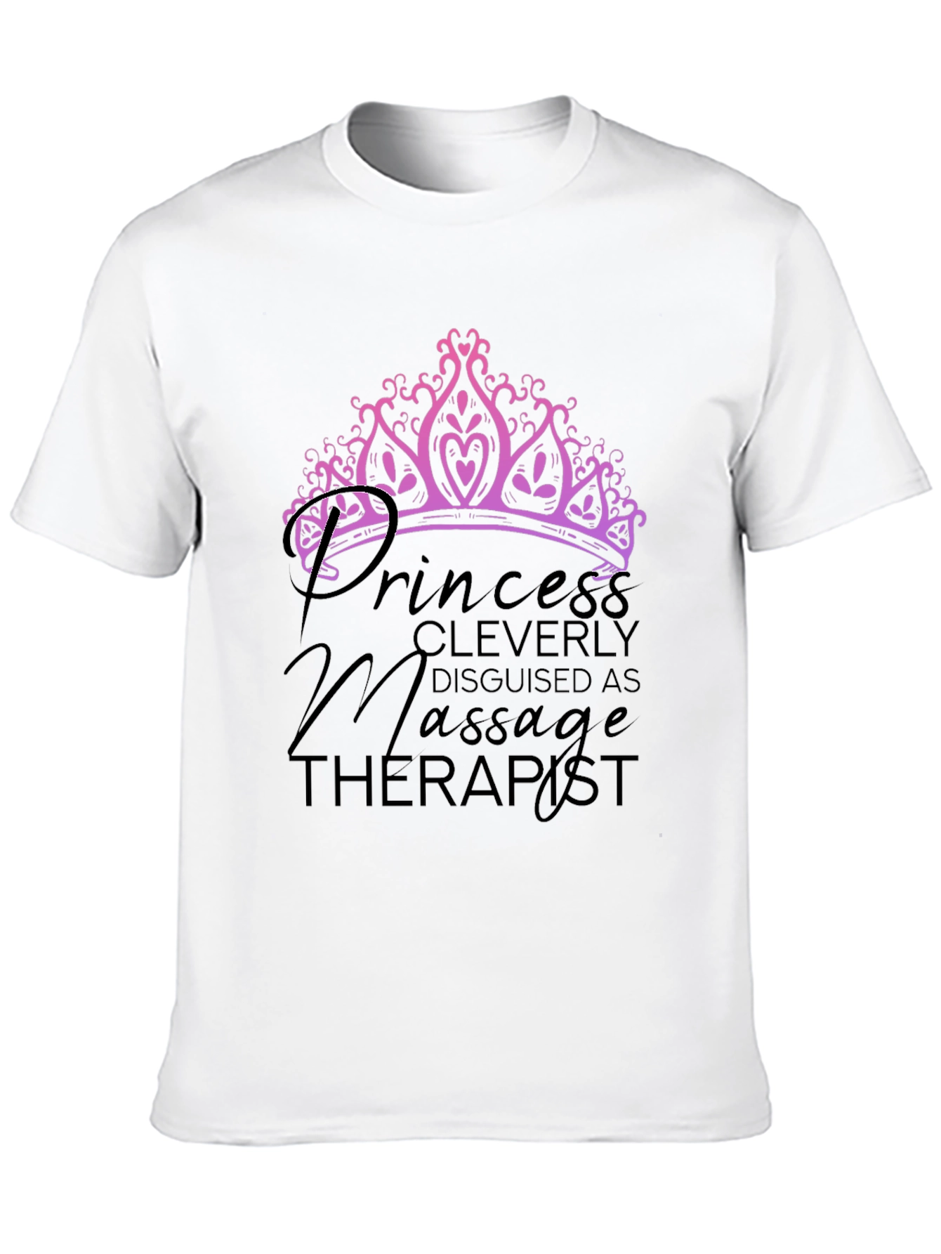 Black Princess Massage Therapist Black T-Shirt view 10