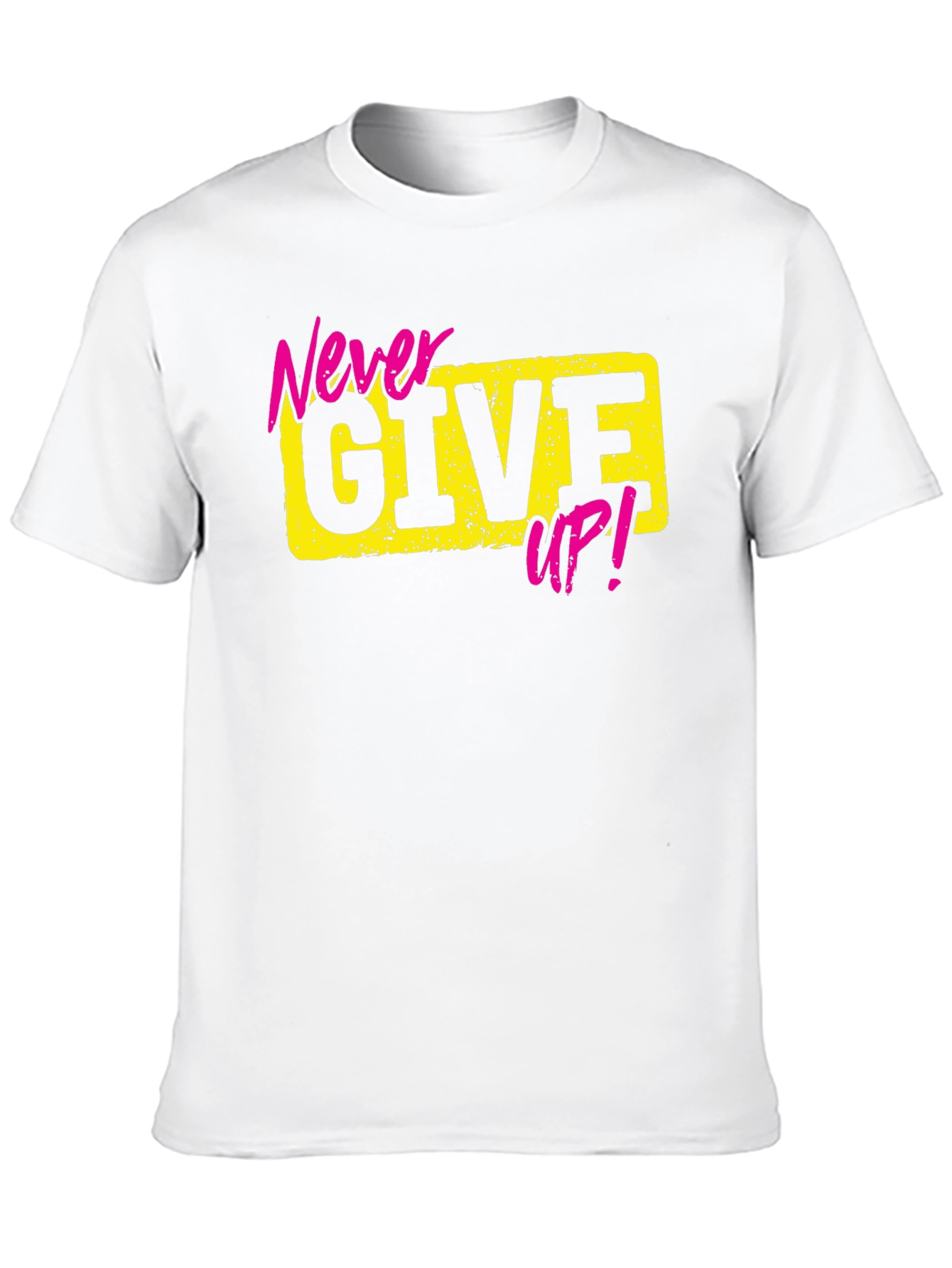 Black Never Give Up Graphic Tee view 10