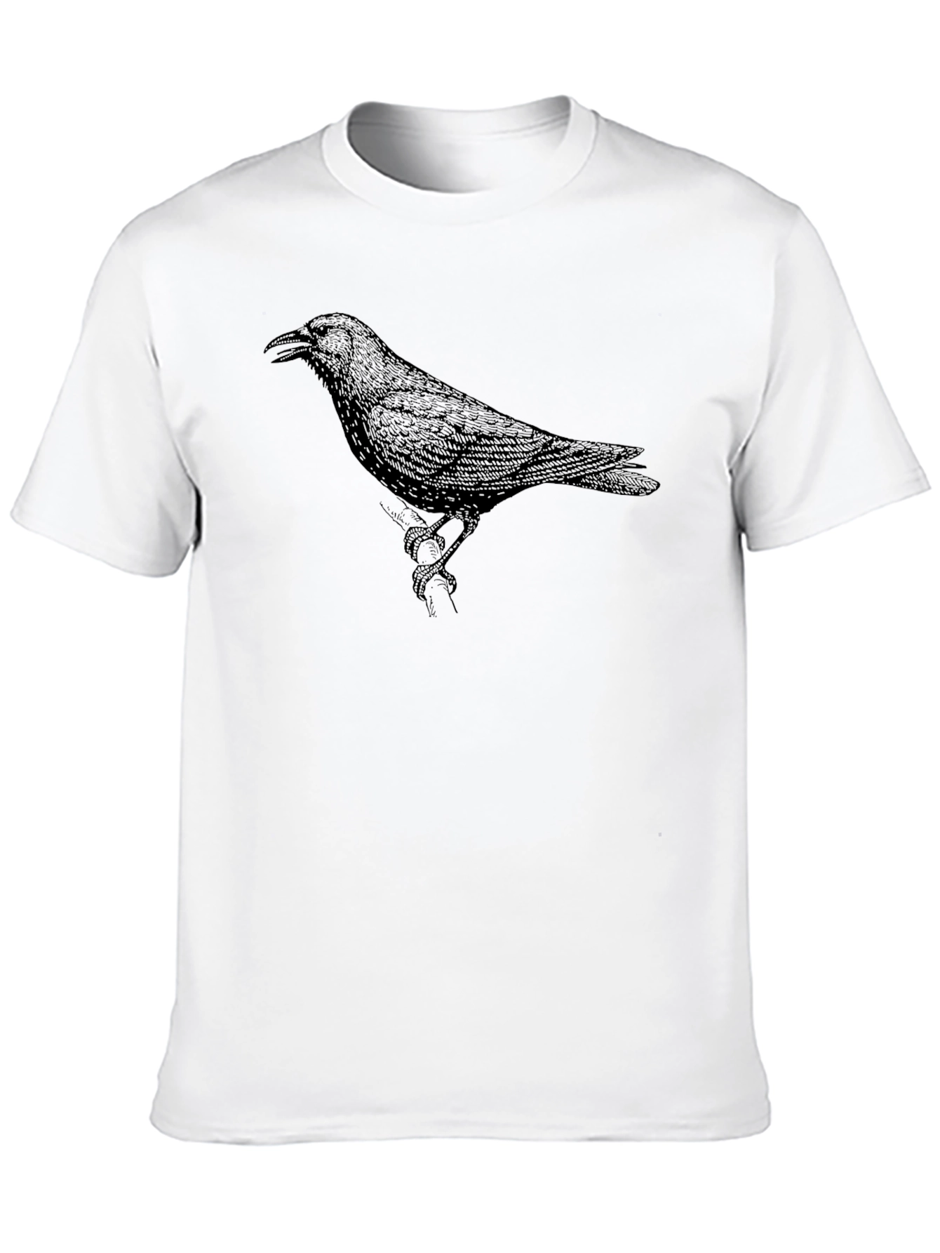 Black Raven Graphic Print Crew Neck T-Shirt view 10