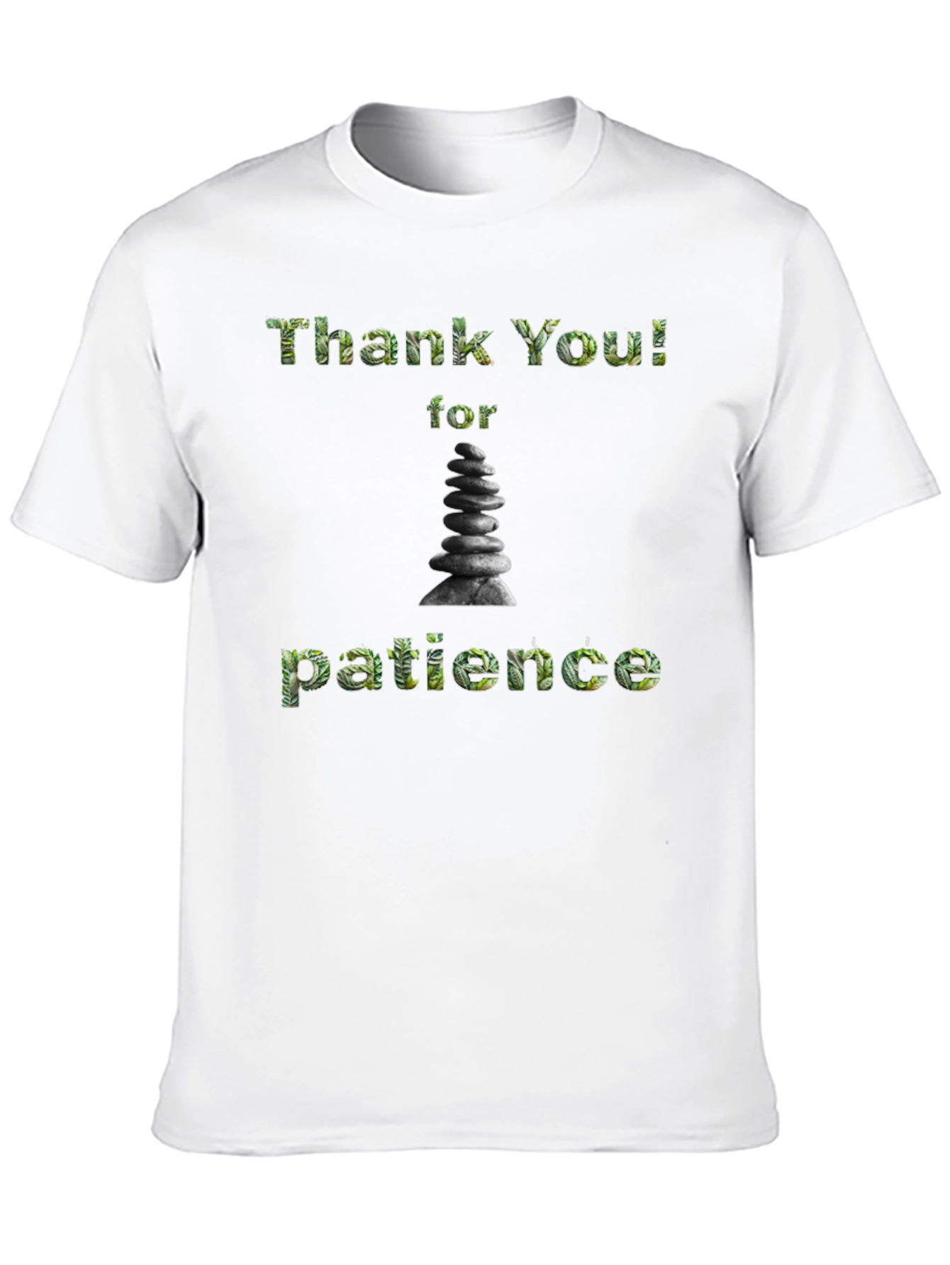 Black Thank You for Patience Zen Stone T-Shirt view 10