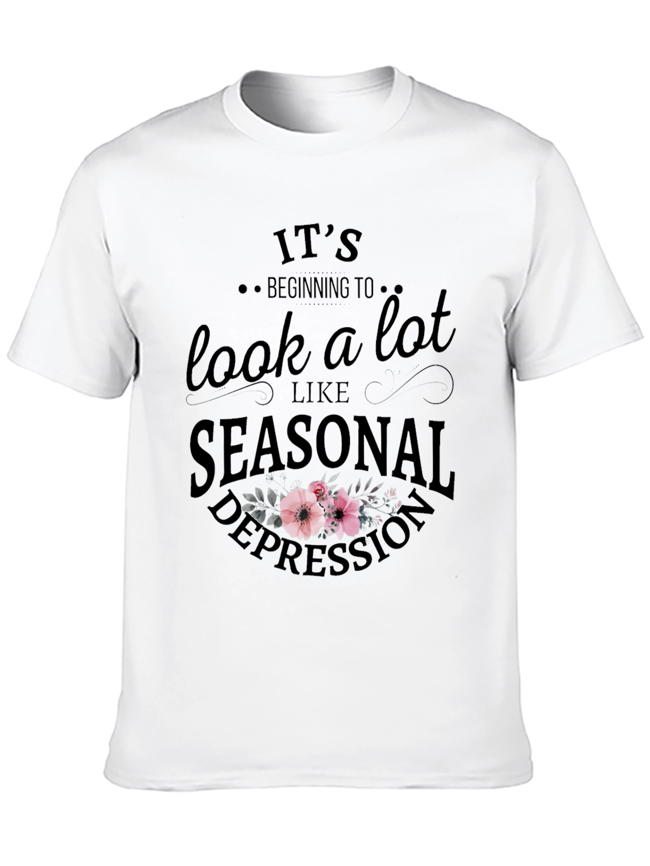 Black Seasonal Depression Graphic T-Shirt view 10