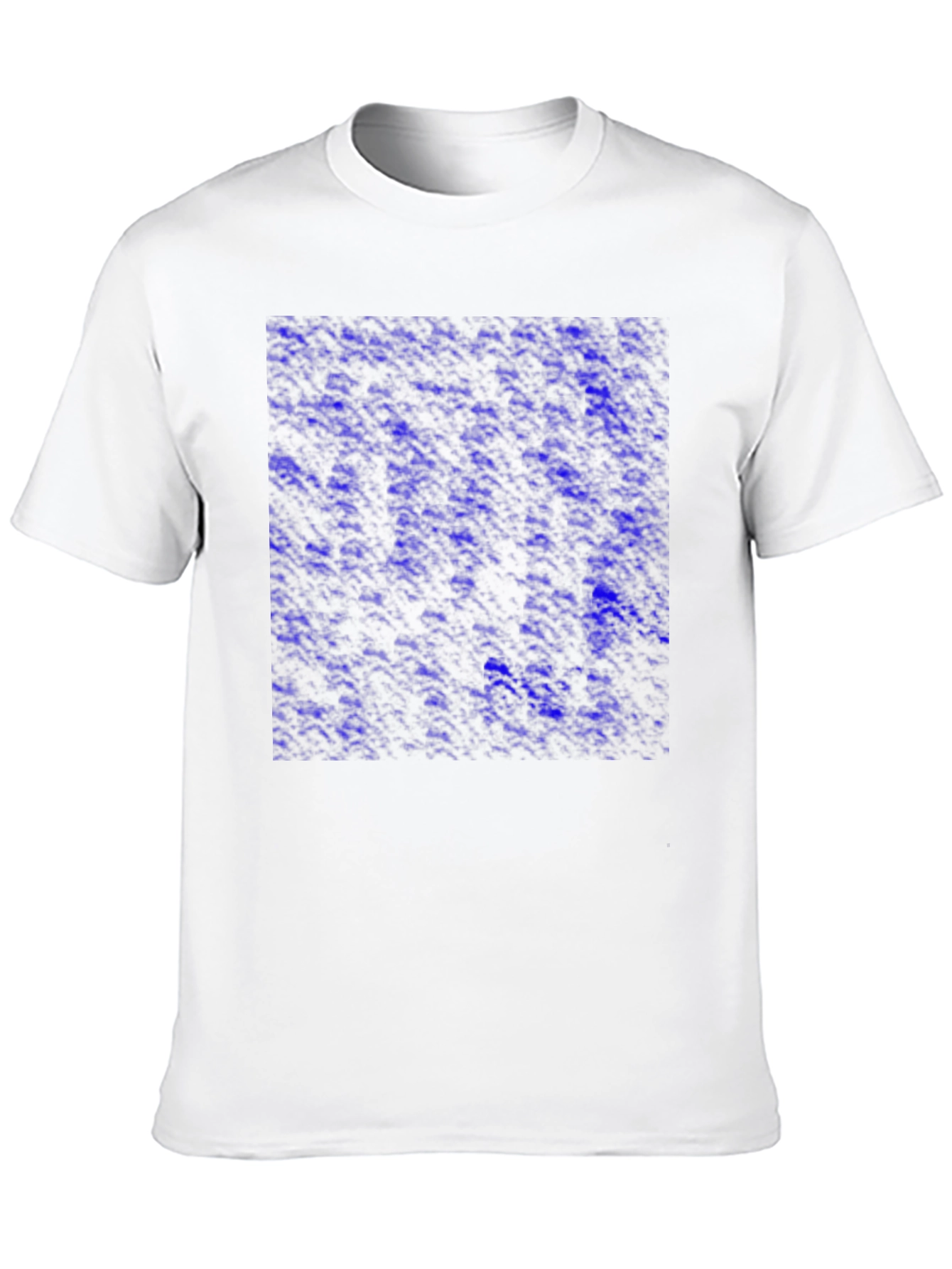 Black Abstract Blue Pattern Men's Black T-Shirt view 10