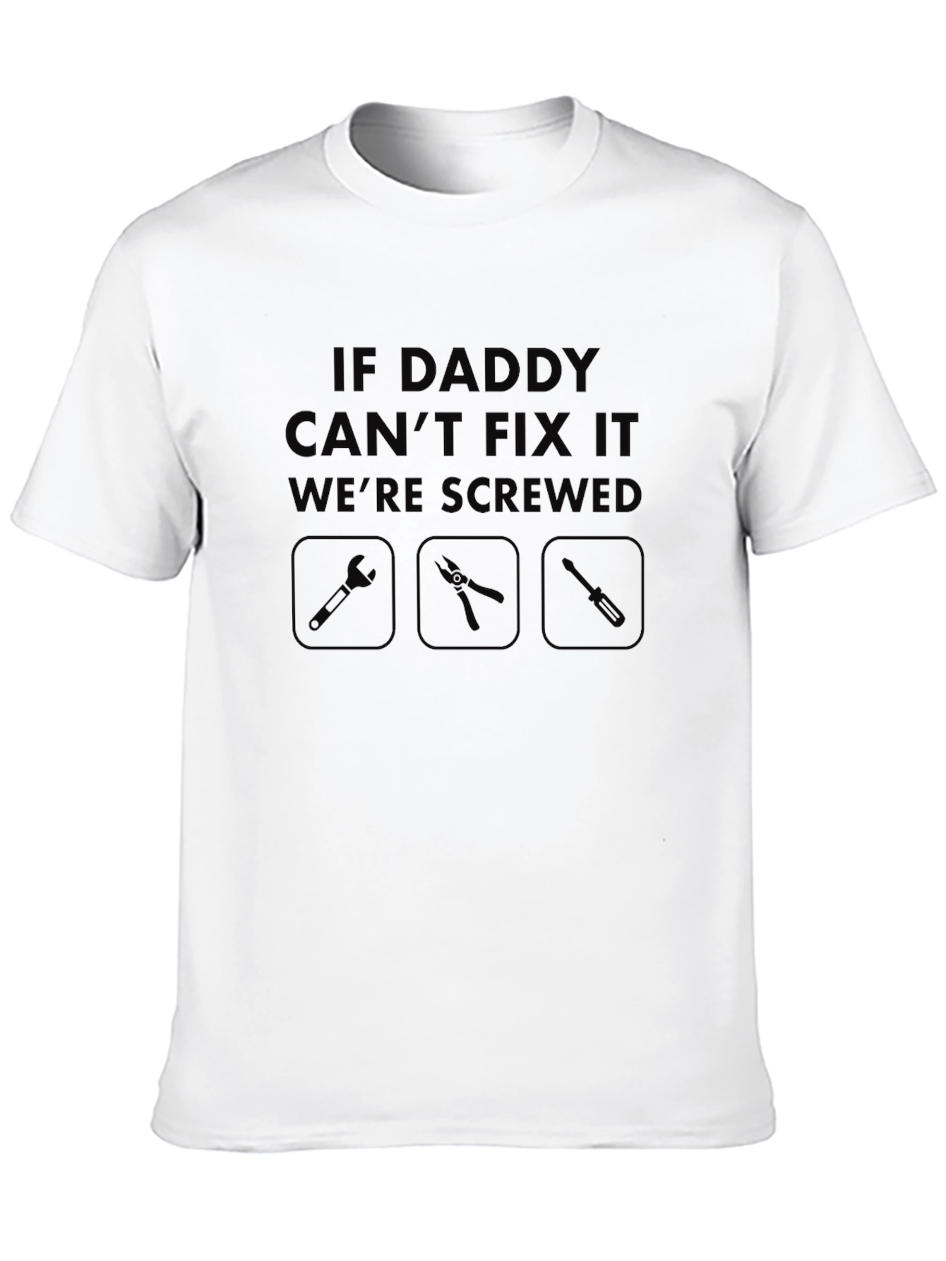 Black Daddy Can Fix It T-Shirt - Funny Gift for Dad view 10