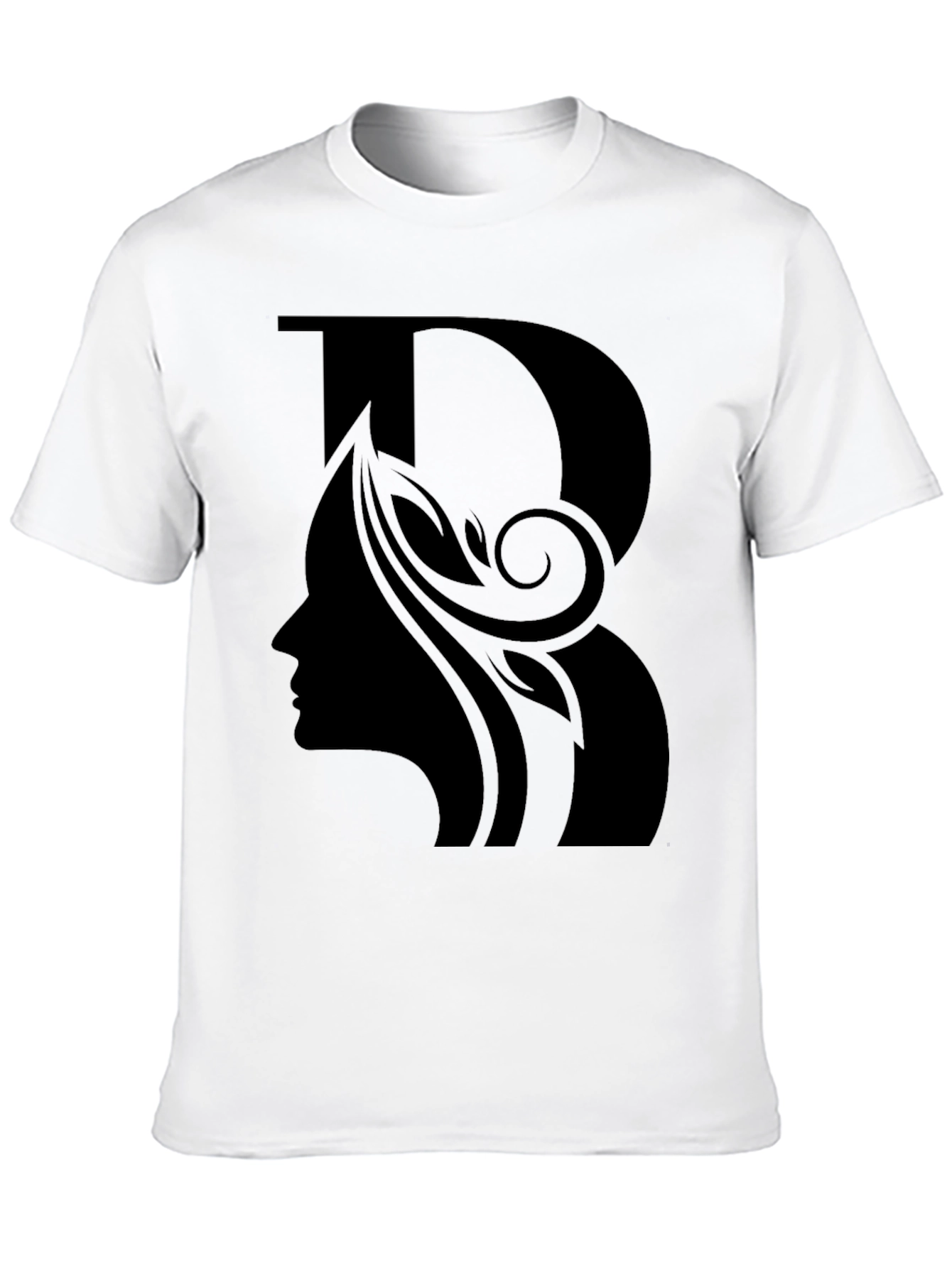 Black Elegant Black T-Shirt with Silhouette Design view 10