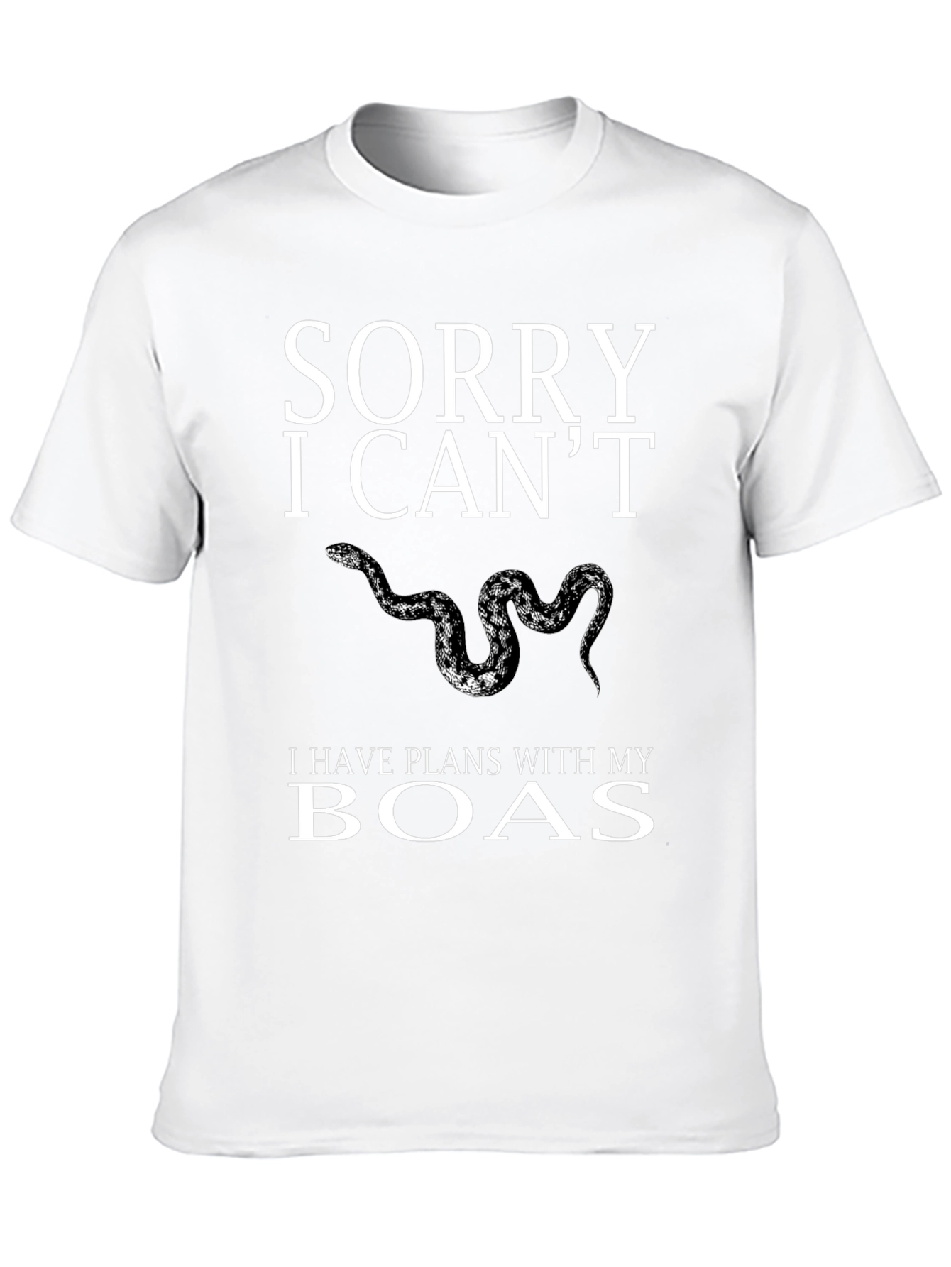Black Sorry, I Can't Boas T-Shirt view 10