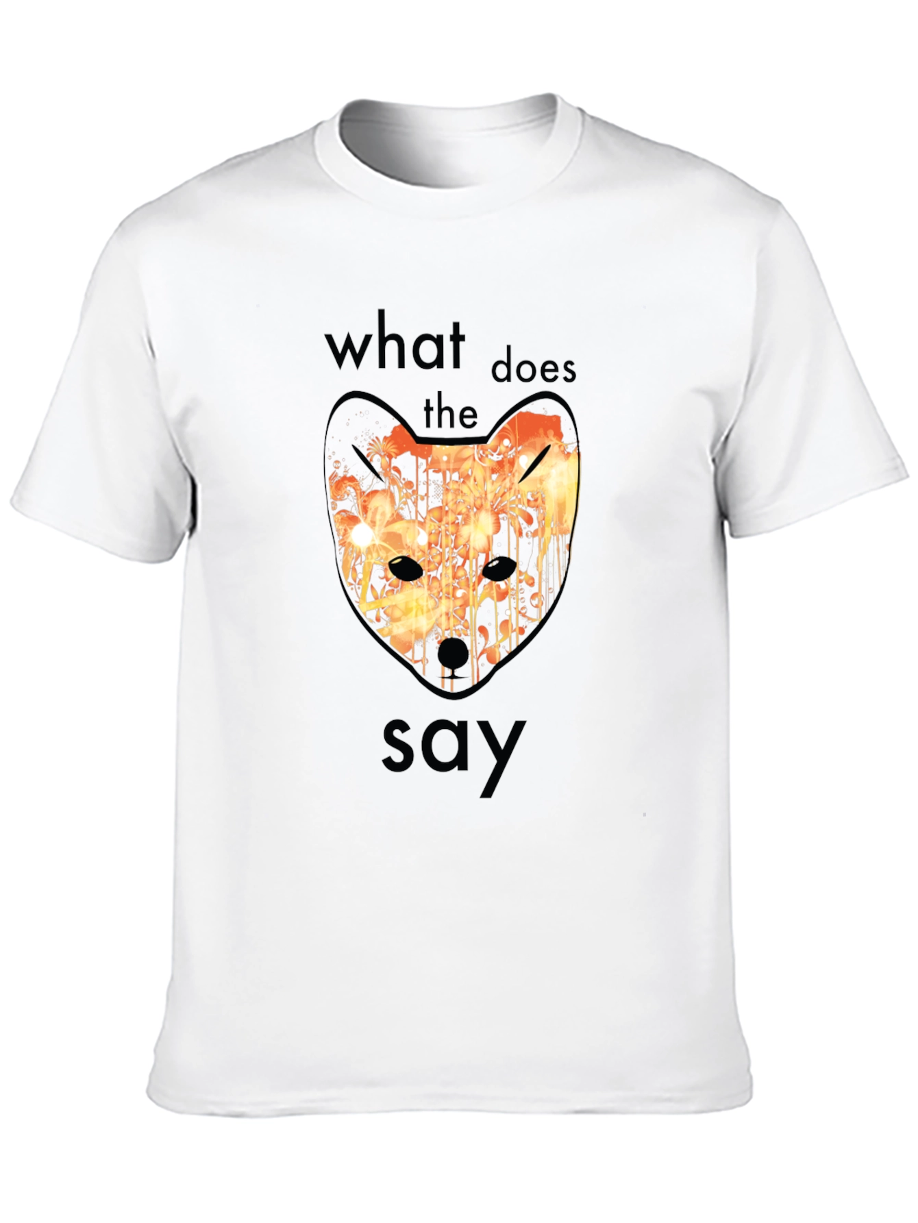 Black Fox Says T-Shirt - Unique Design view 10